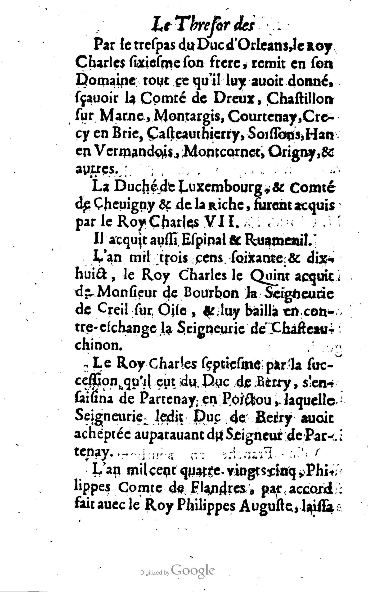 1638 - Jean Corrozet - Trésor des histoires de France - BM Lyon