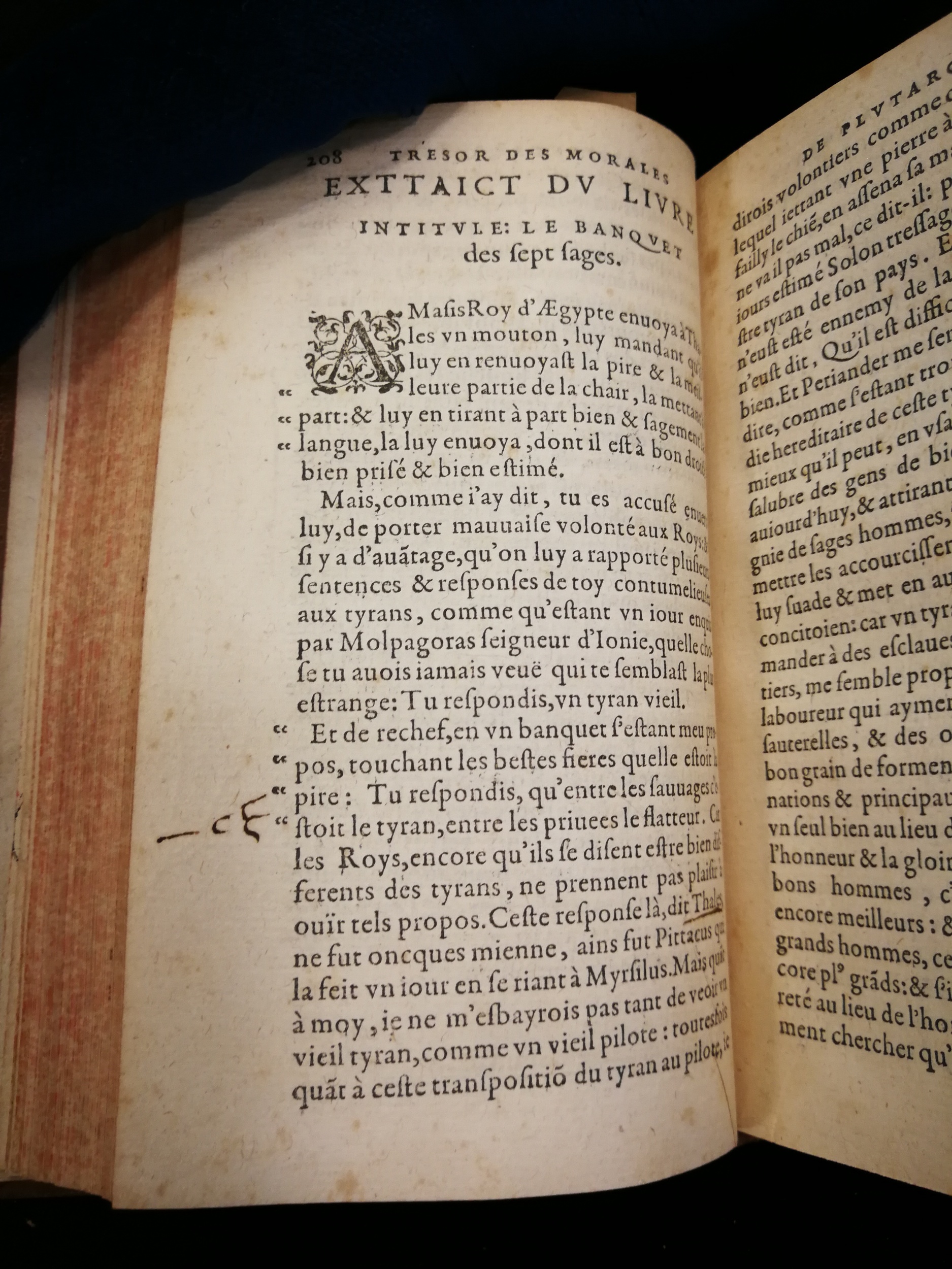 1577 - Jean Poupy - Trésor des morales de Plutarque - Les Méjanes, Aix-en-Provence 1577 - Jean Poupy - Trésor des morales de Plutarque - Les Méjanes, Aix-en-Provence