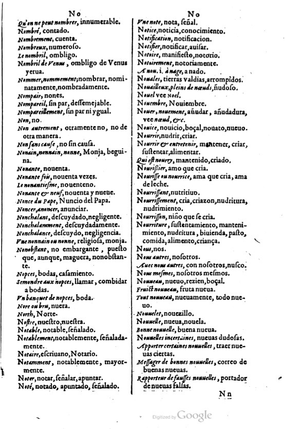 1621 - Adrian Tiffaine - Trésor des deux langues espagnole et française - BM Lyon