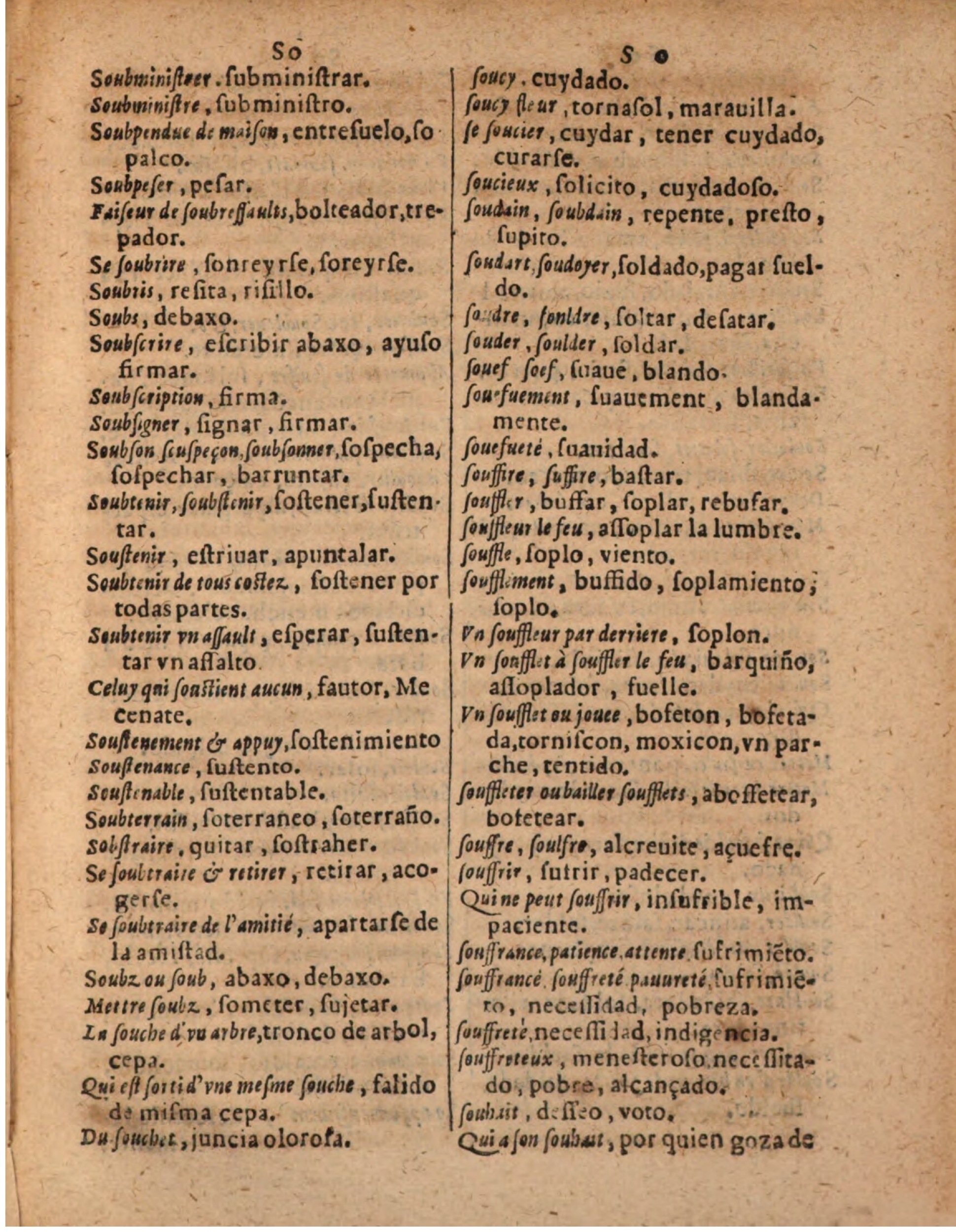 1624 - Hubert Antoine - Trésor des deux langues espagnole et française (Seconde partie) - BSB Munich