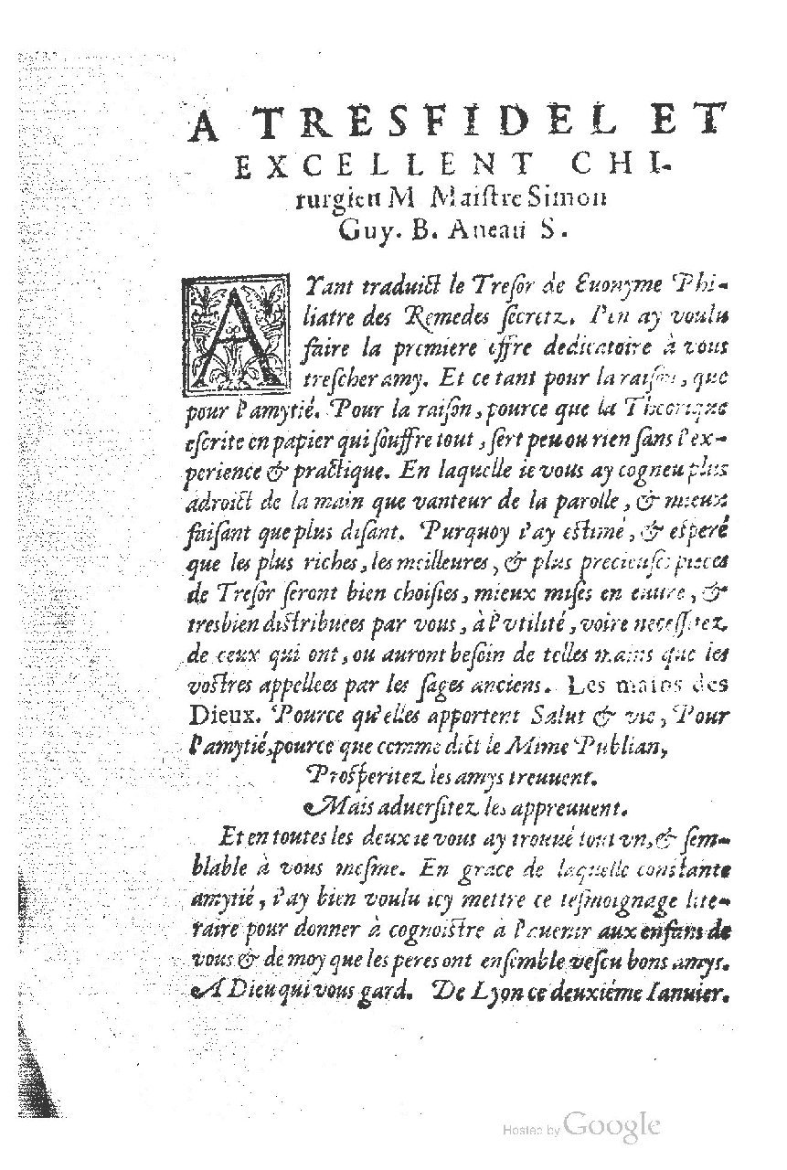 1557 - Antoine Vincent - Trésor d’Evonyme Philiatre - UC Madrid