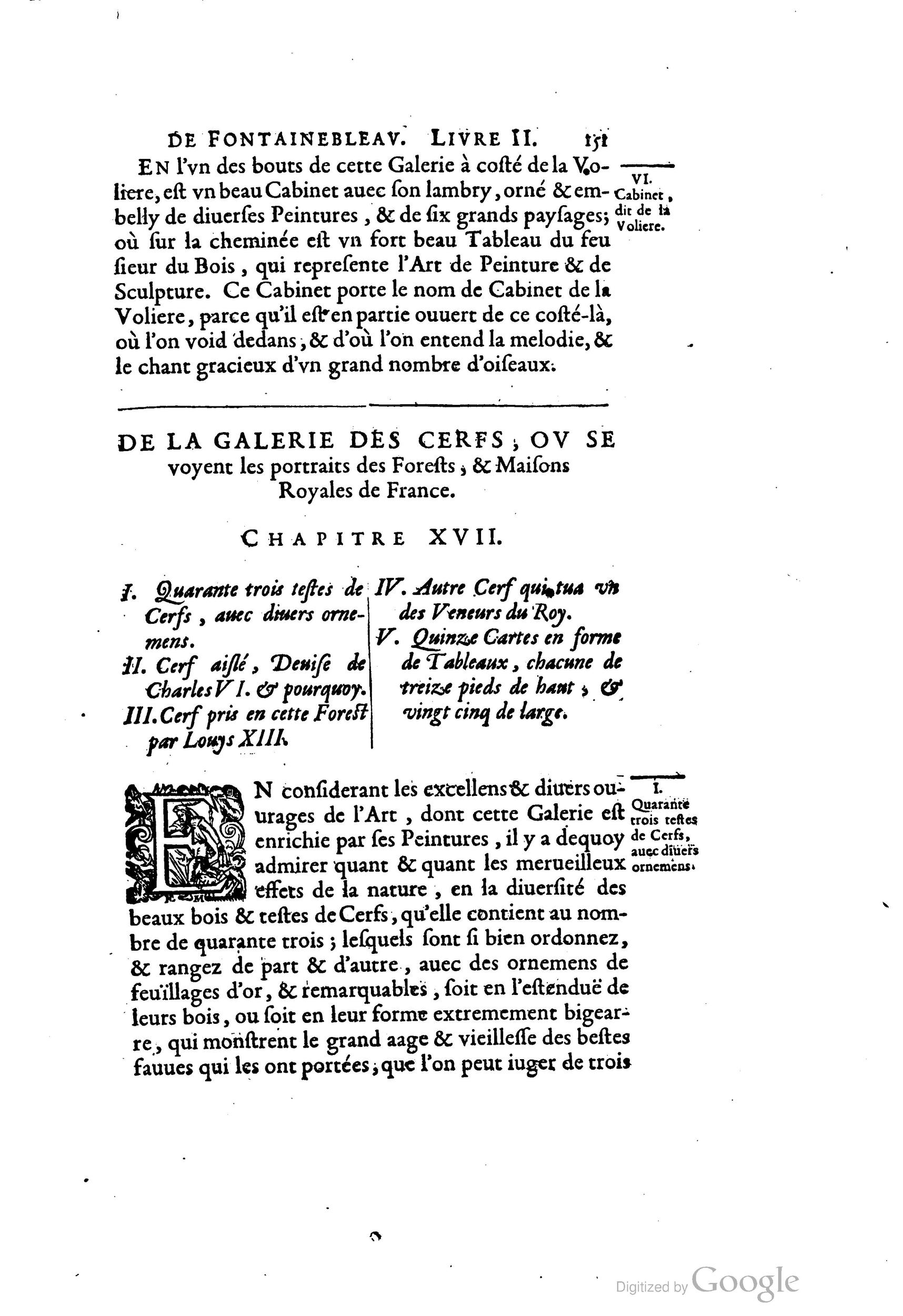 1642 - Sébastien Cramoisy - Trésor des merveilles de la maison royale de Fontainebleau - BM Lyon