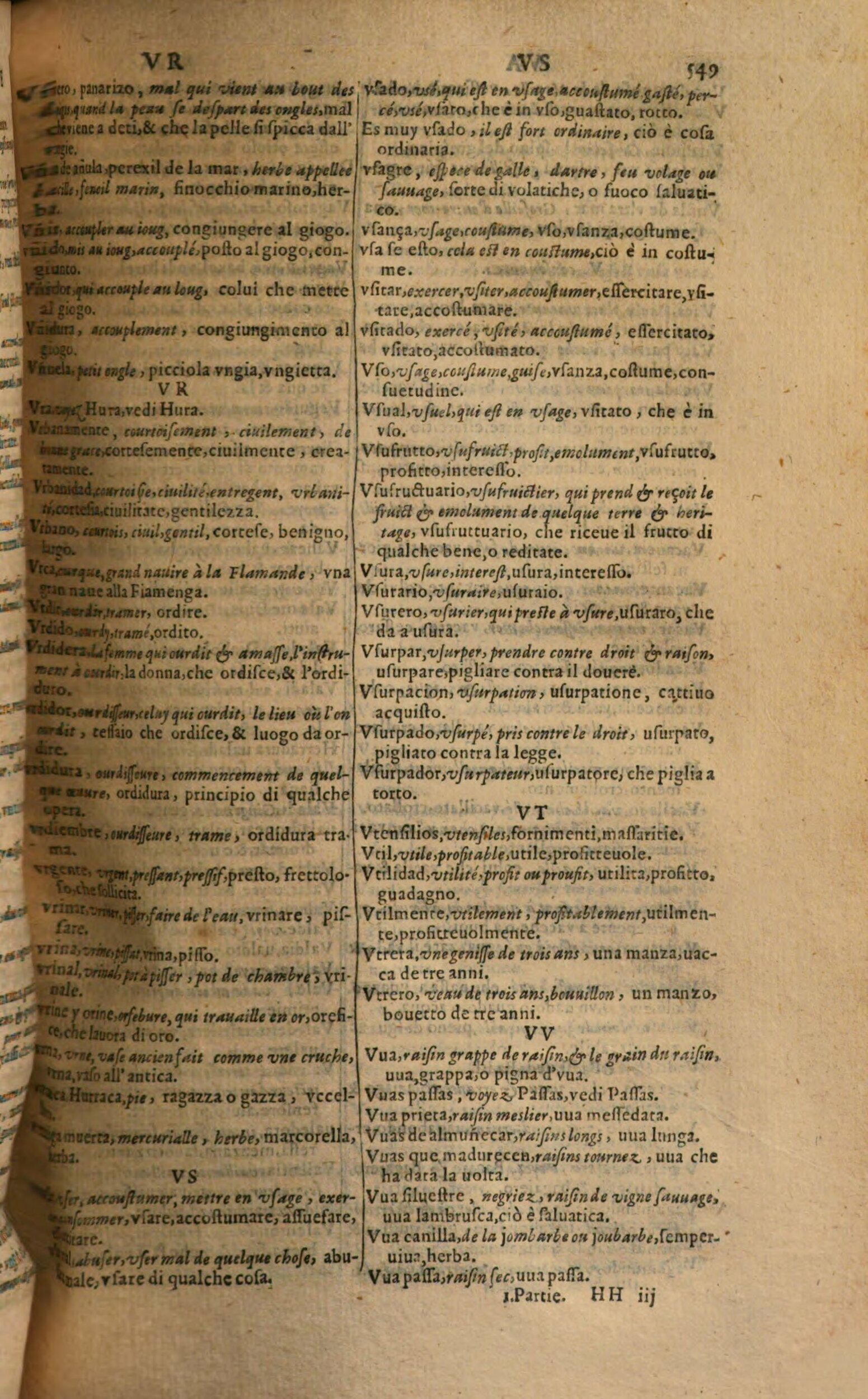 1617 - Samuel Crespin - Trésor des trois langues espagnole, française et italienne (Première partie) - Regensburg