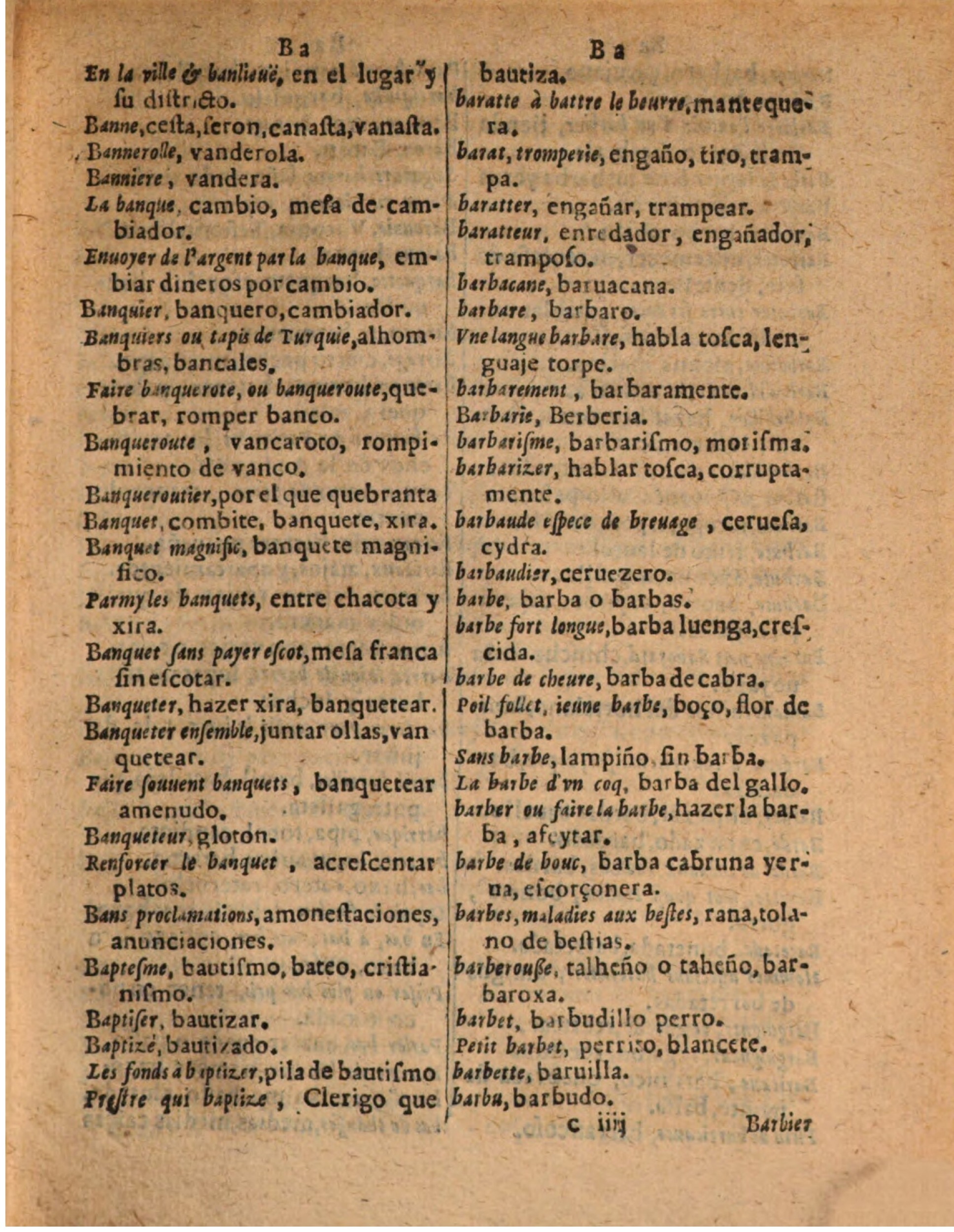 1624 - Hubert Antoine - Trésor des deux langues espagnole et française (Seconde partie) - BSB Munich