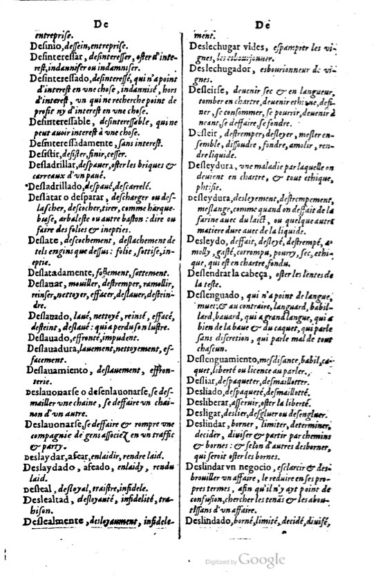 1621 - Adrian Tiffaine - Trésor des deux langues espagnole et française - BM Lyon