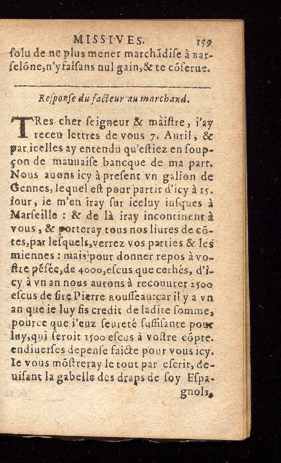 1614 - Barthélemy Vincent - Élite et Trésor des lettres missives - Bâle
