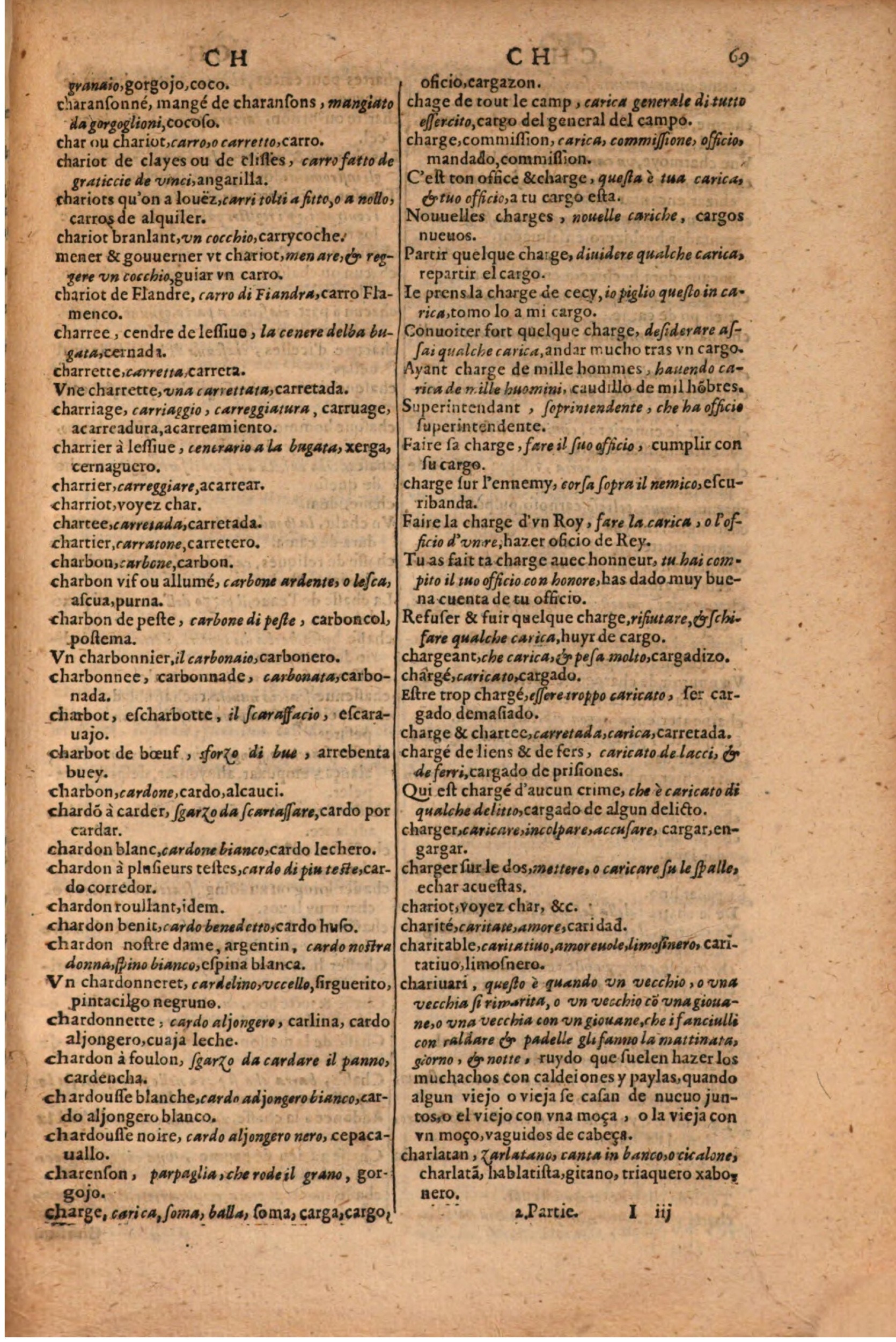 1616 - Pierre de la Rovière - Trésor des trois langues (Seconde partie) - BSB Munich