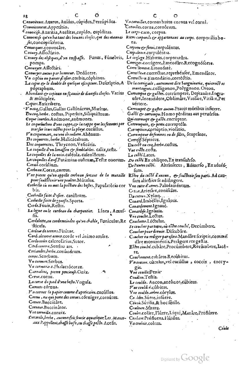1585 - Simphorianum Beraud et Stephanum Michaëlem - Trésor des mots et traits français - Barcelone