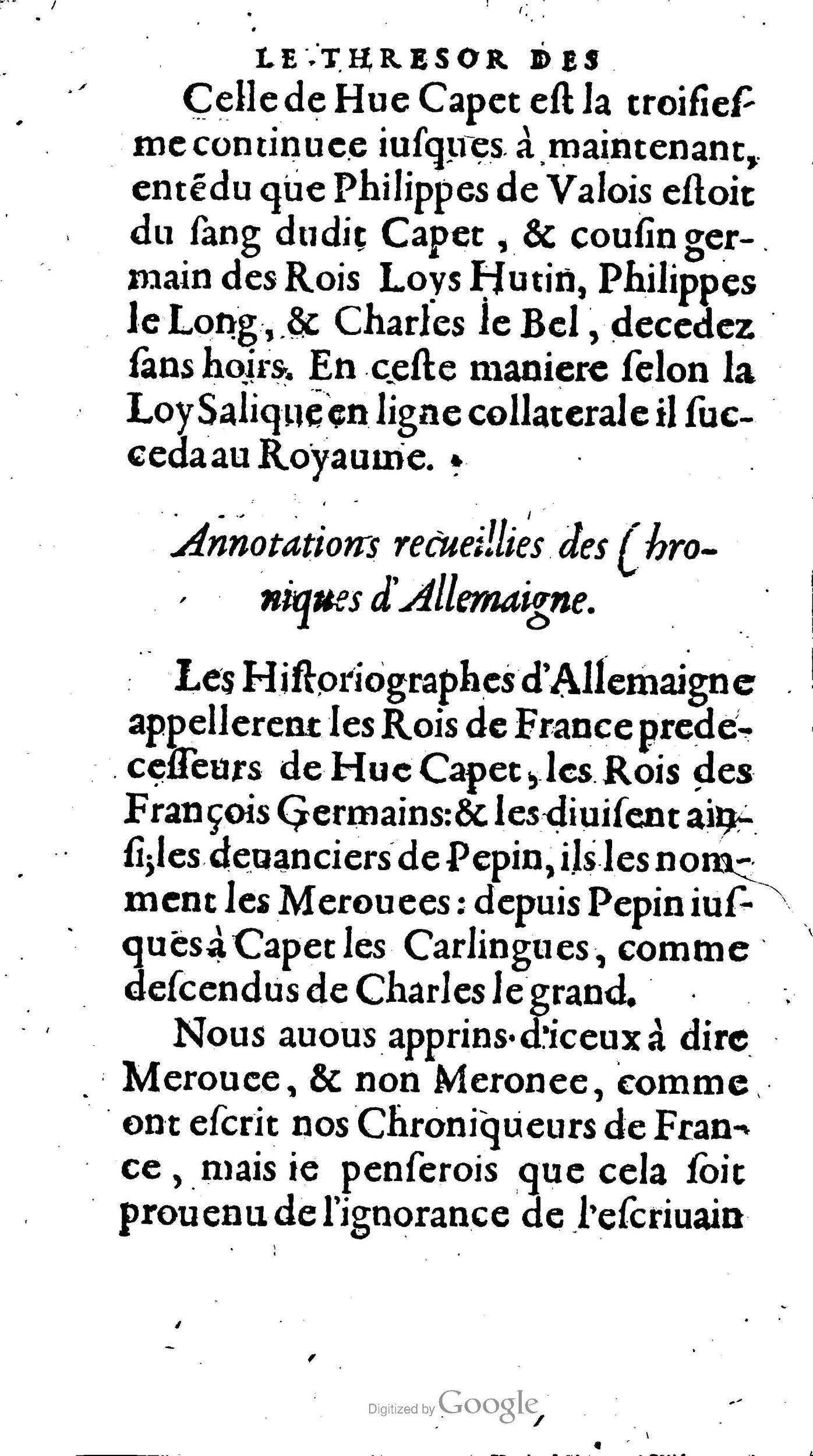 1604 - Galiot Corrozet - Trésor des histoires de France - BnF Arsenal