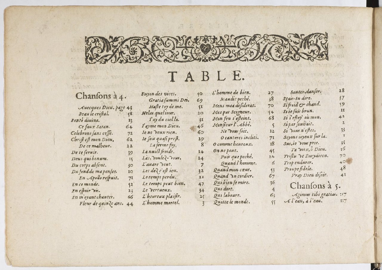 1594 - Paul Marceau - Trésor de musique d&#039;Orlande de Lassus, Superius, Bassus, Tenor, Quinta pars - BnF