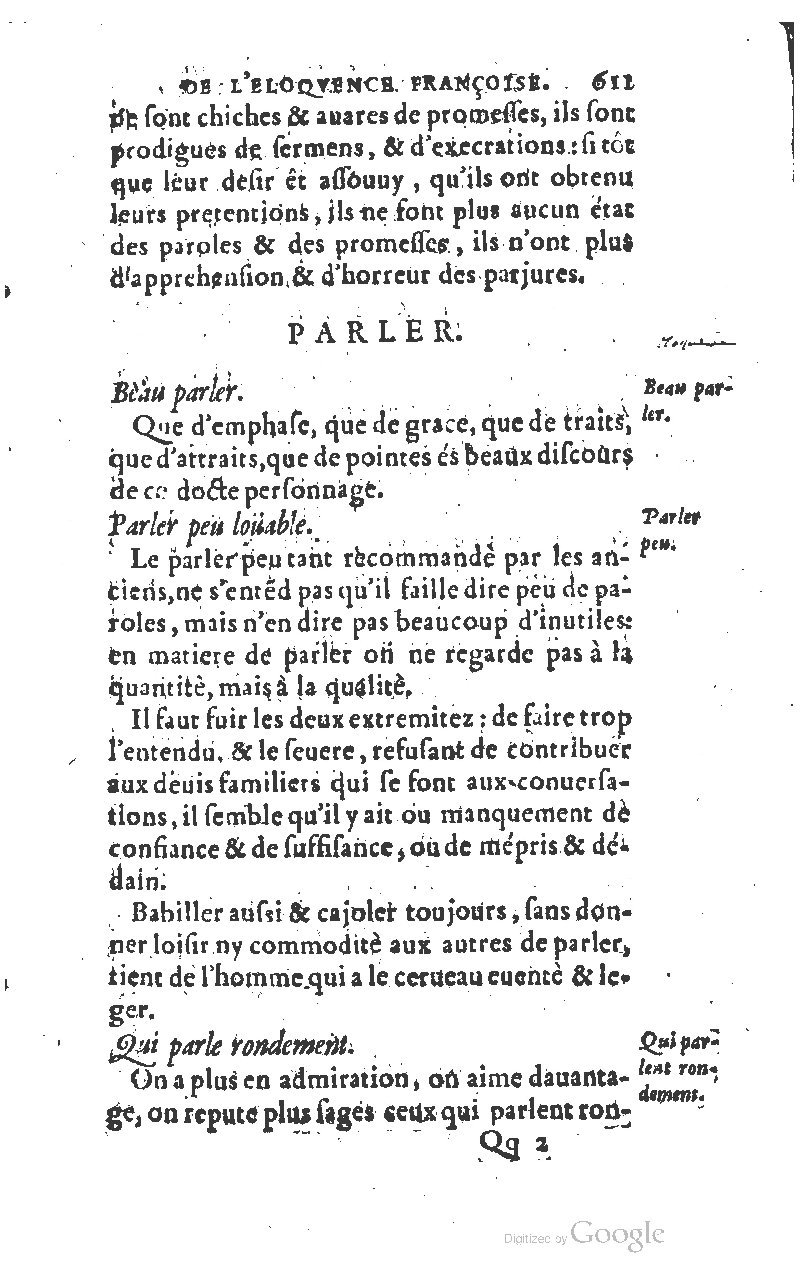 1610 - Louis Coste - Trésor de l’éloquence française (Seconde partie) - BM Lyon