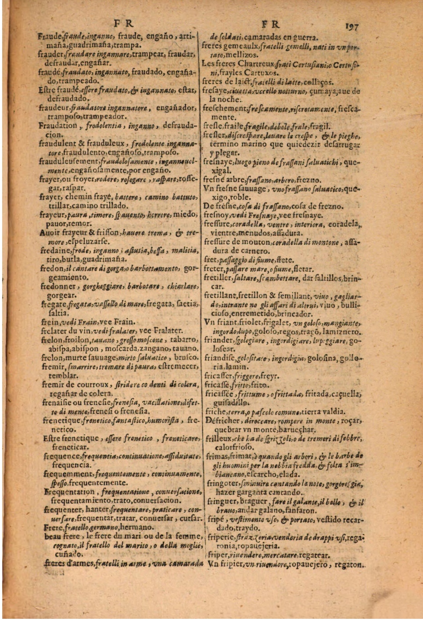 1616 - Pierre de la Rovière - Trésor des trois langues (Seconde partie) - BSB Munich