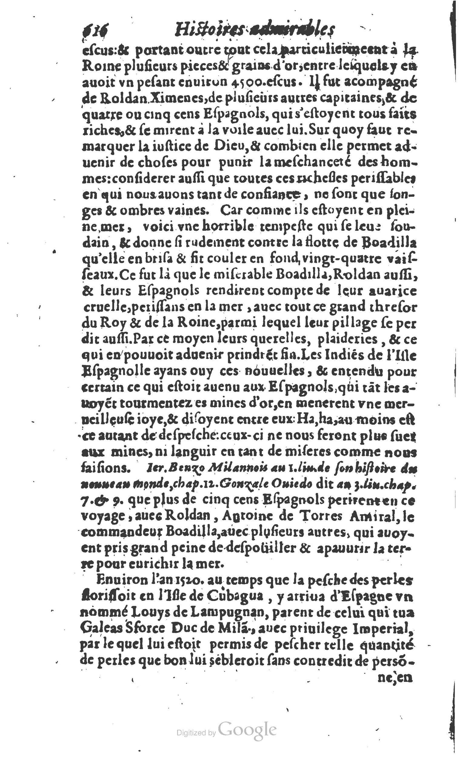 1610 - Paul Marceau - Trésor d’histoires admirables et mémorables - Princeton