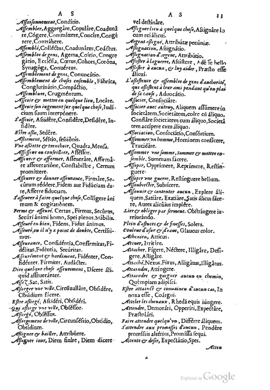 1558 - Guillaume Rouillé - Trésor des mots et traits français - BSB Munich