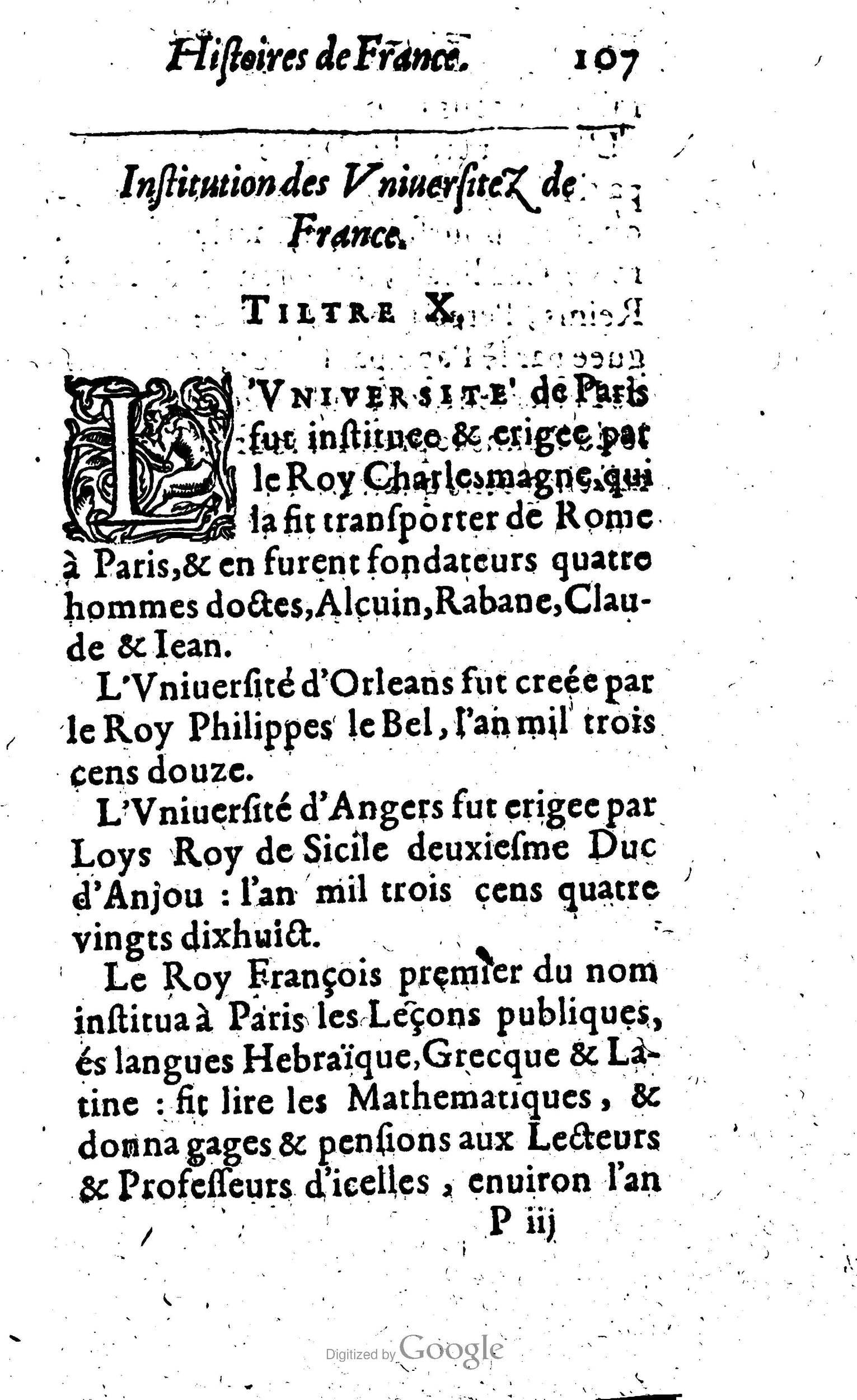 1619 - Jean Corrozet - Trésor des histoires de France - Anvers Musée Plantin-Moretus