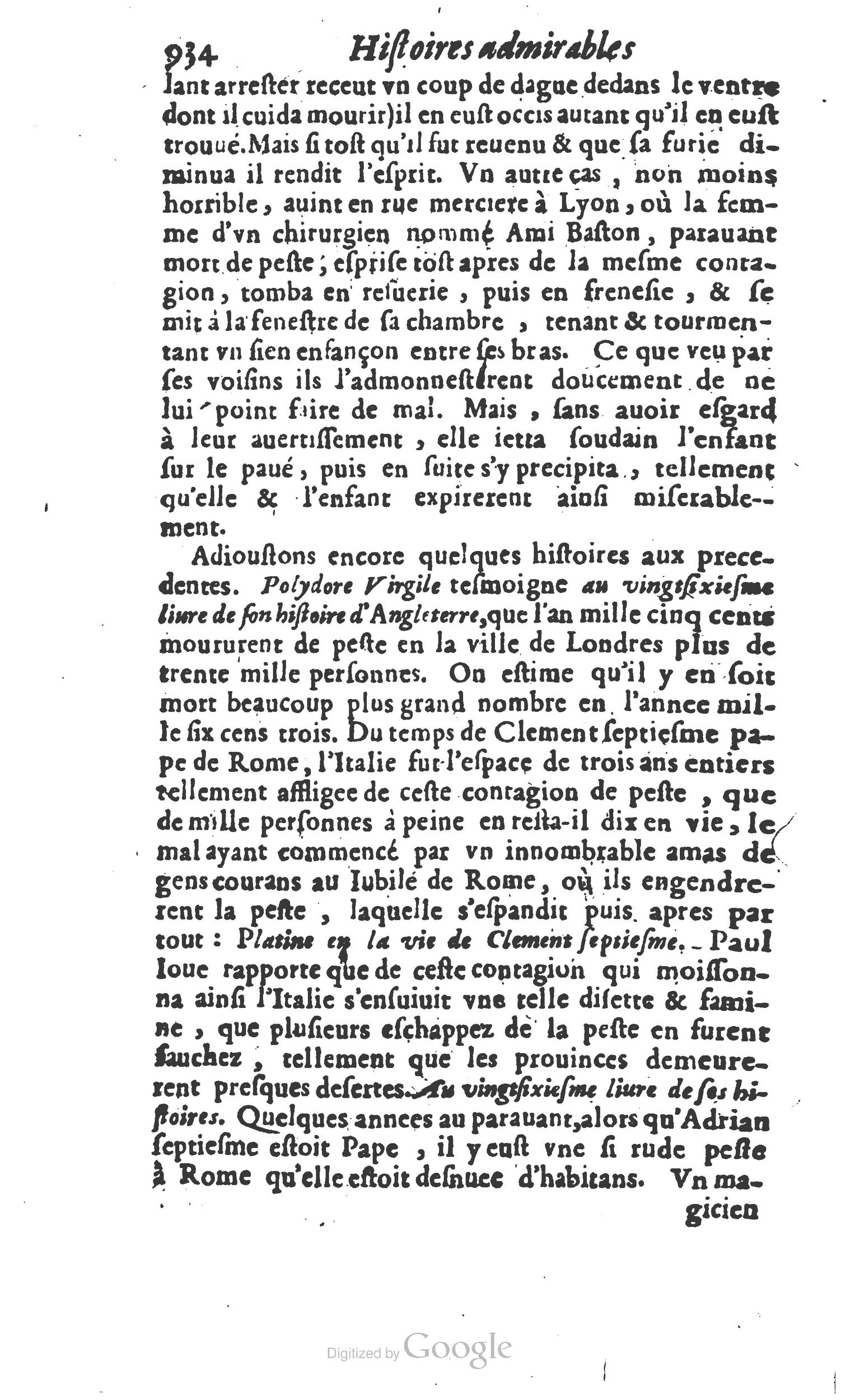 1610 - Paul Marceau - Trésor d’histoires admirables et mémorables - Princeton