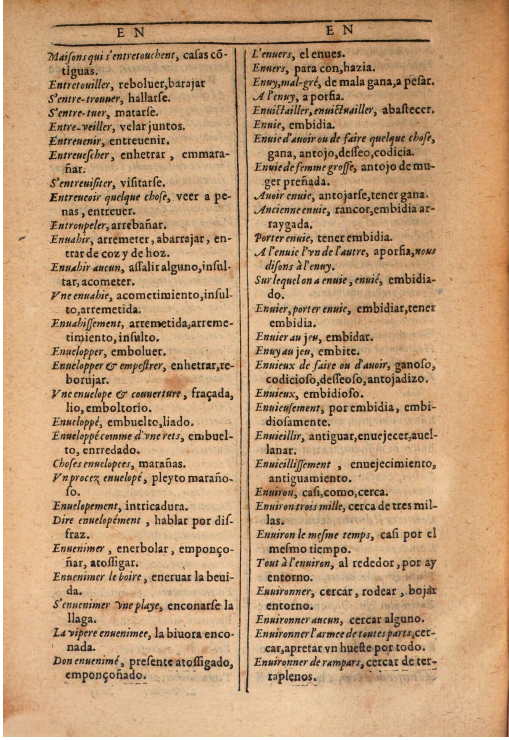 1607 - Marc Orry - Trésor des deux langues espagnole et française (Seconde partie) - BSB Munich
