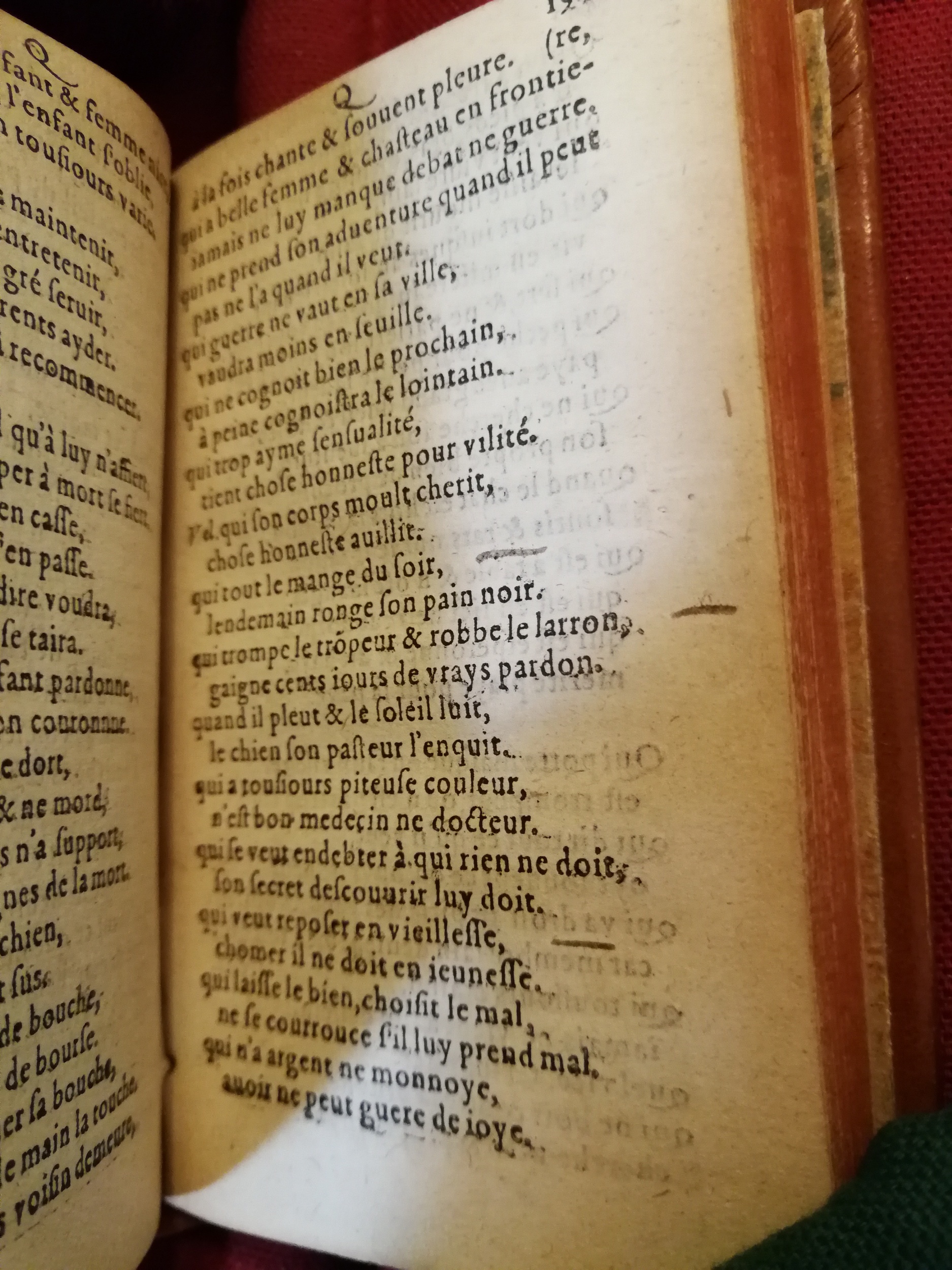 1582 - Nicolas Bonfons - Trésor de sentences dorées - Bibliothèque Sainte-Geneviève