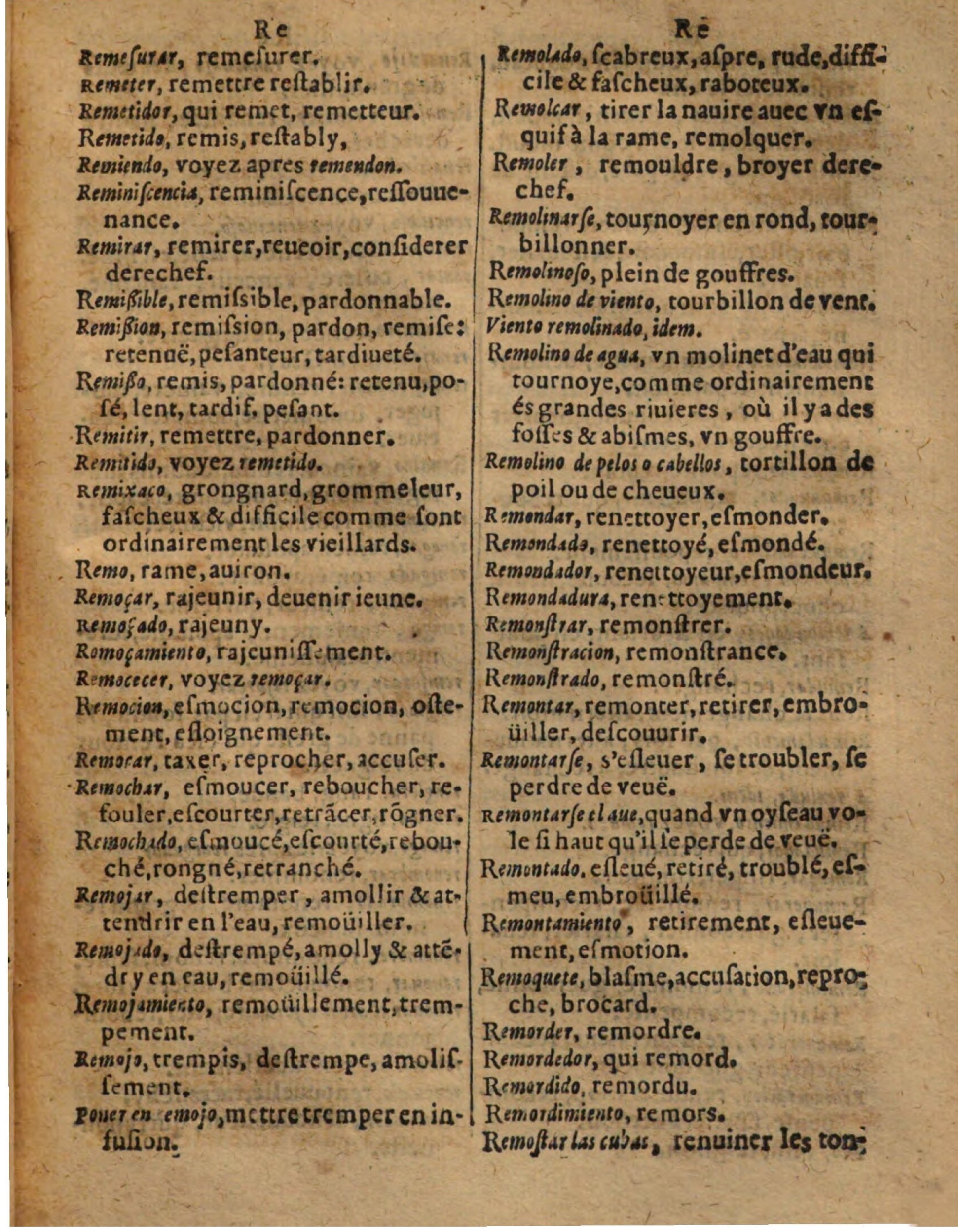 1625 - Hubert Antoine - Trésor des deux langues espagnole et française - Augsbourg