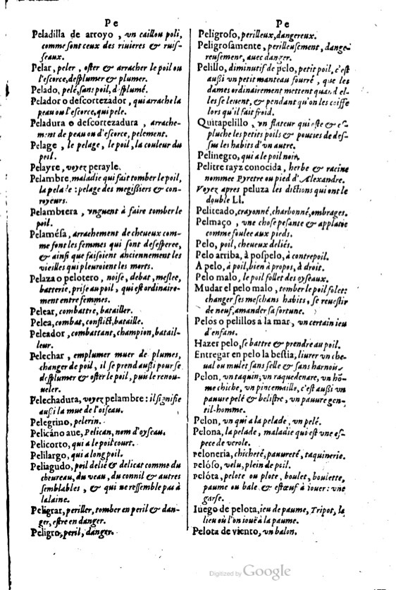 1621 - Adrian Tiffaine - Trésor des deux langues espagnole et française - BM Lyon