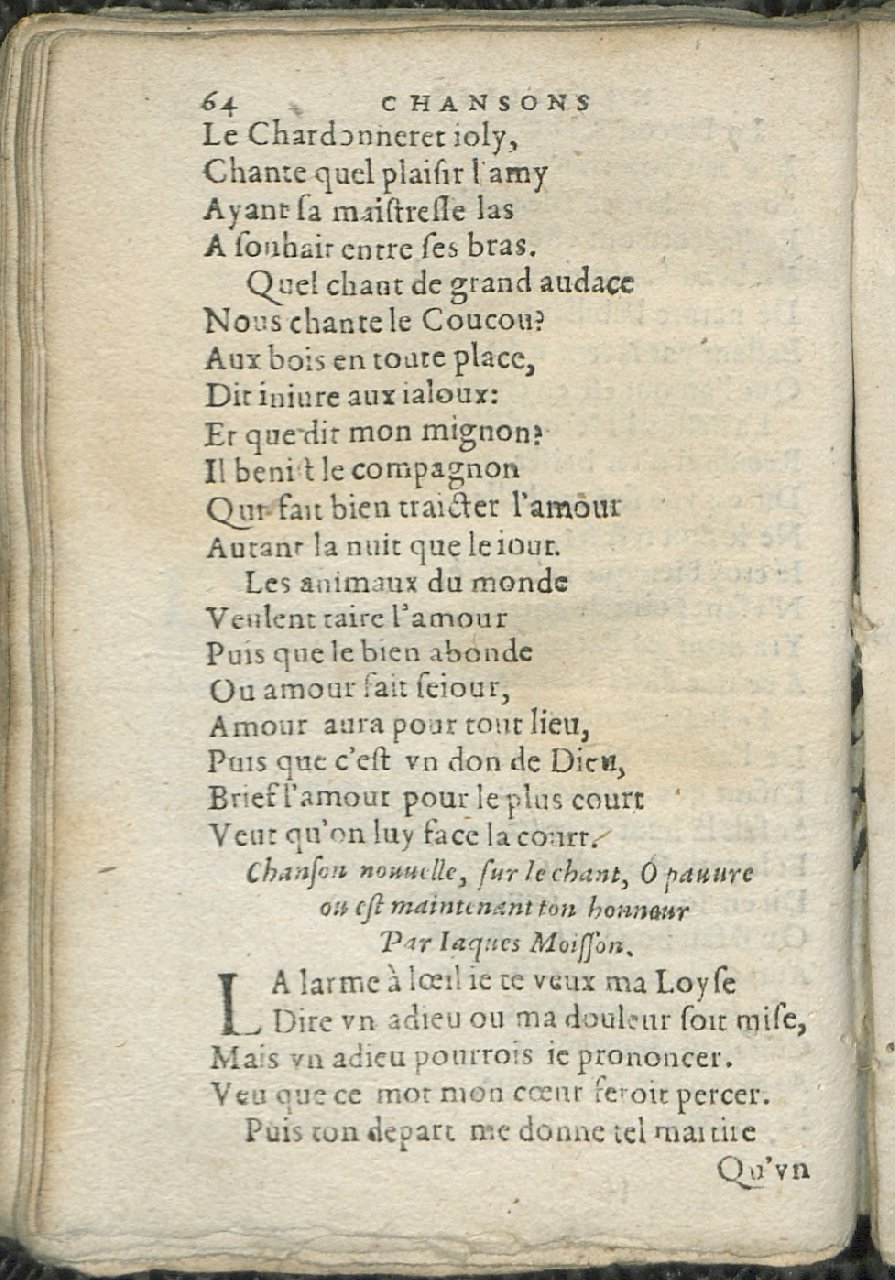 1575 - Pierre Brenouzet - Trésor de tous les recueils de chansons, tant amoureuses, rustiques, que musicales - Det KLG Copenhague