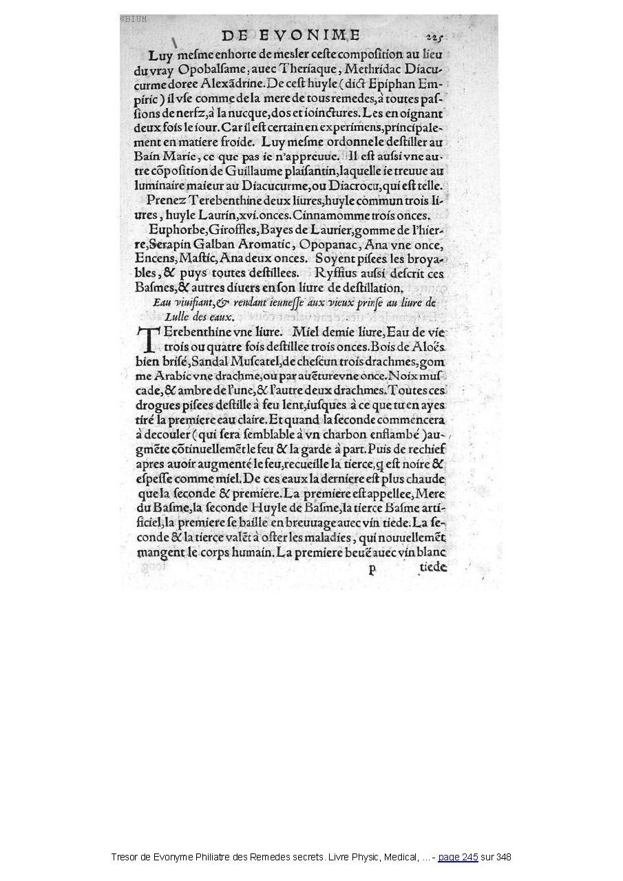 1555 - Balthazar Arnoullet - Trésor d’Évonyme Philiatre - Université Paris Cité