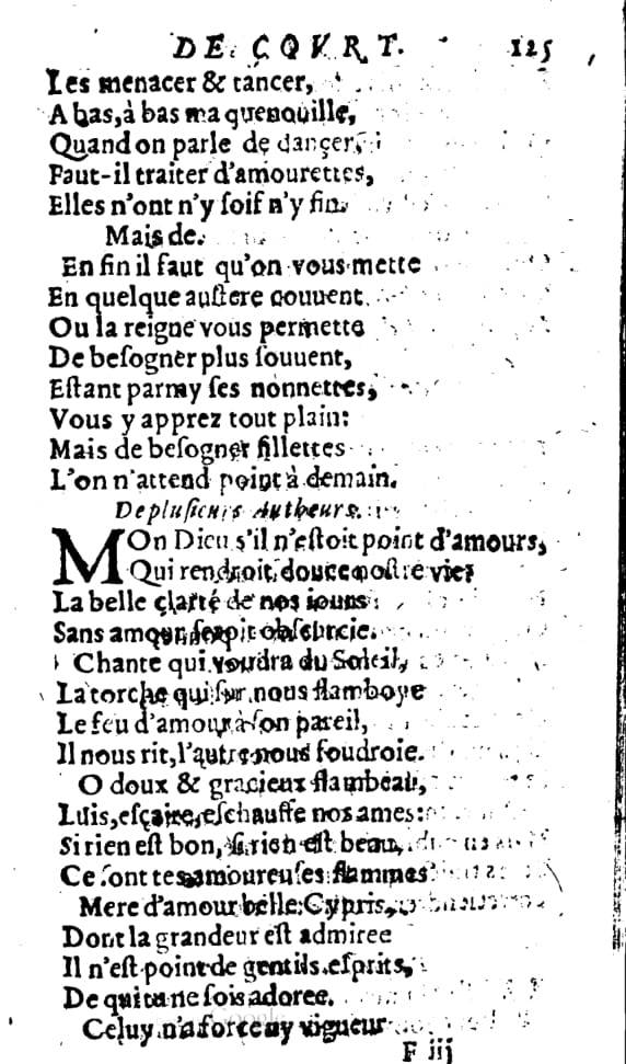 1606 - Théodore Reinsart - Trésor des chansons amoureuses recueillies des plus excellents airs de cour - Livre I - NK ČR Prague