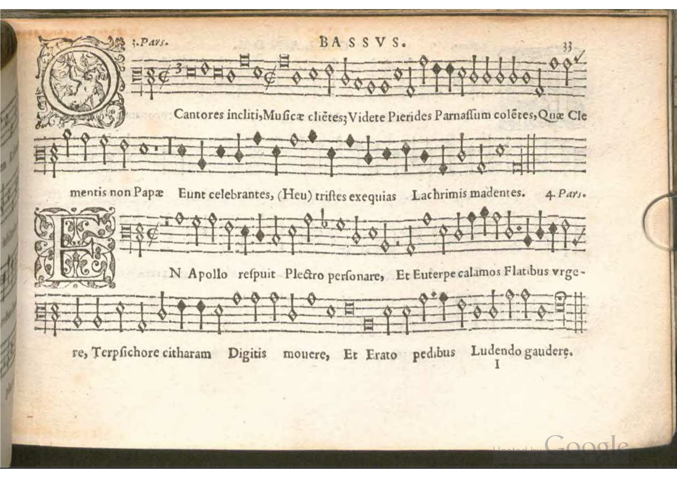 1576 - [Pierre de Saint-André] - Trésor de musique d’Orlande de Lassus Bassus - BSB Munich