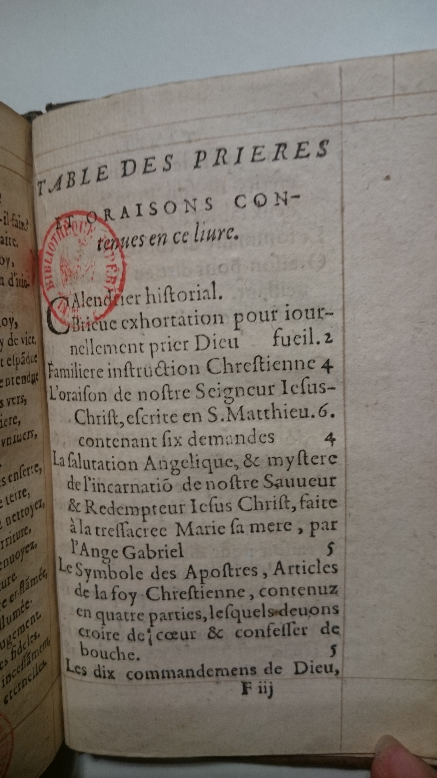 1585 - Guillaume Auvray - Trésor des prières, oraisons et instructions chrétiennes - BnF