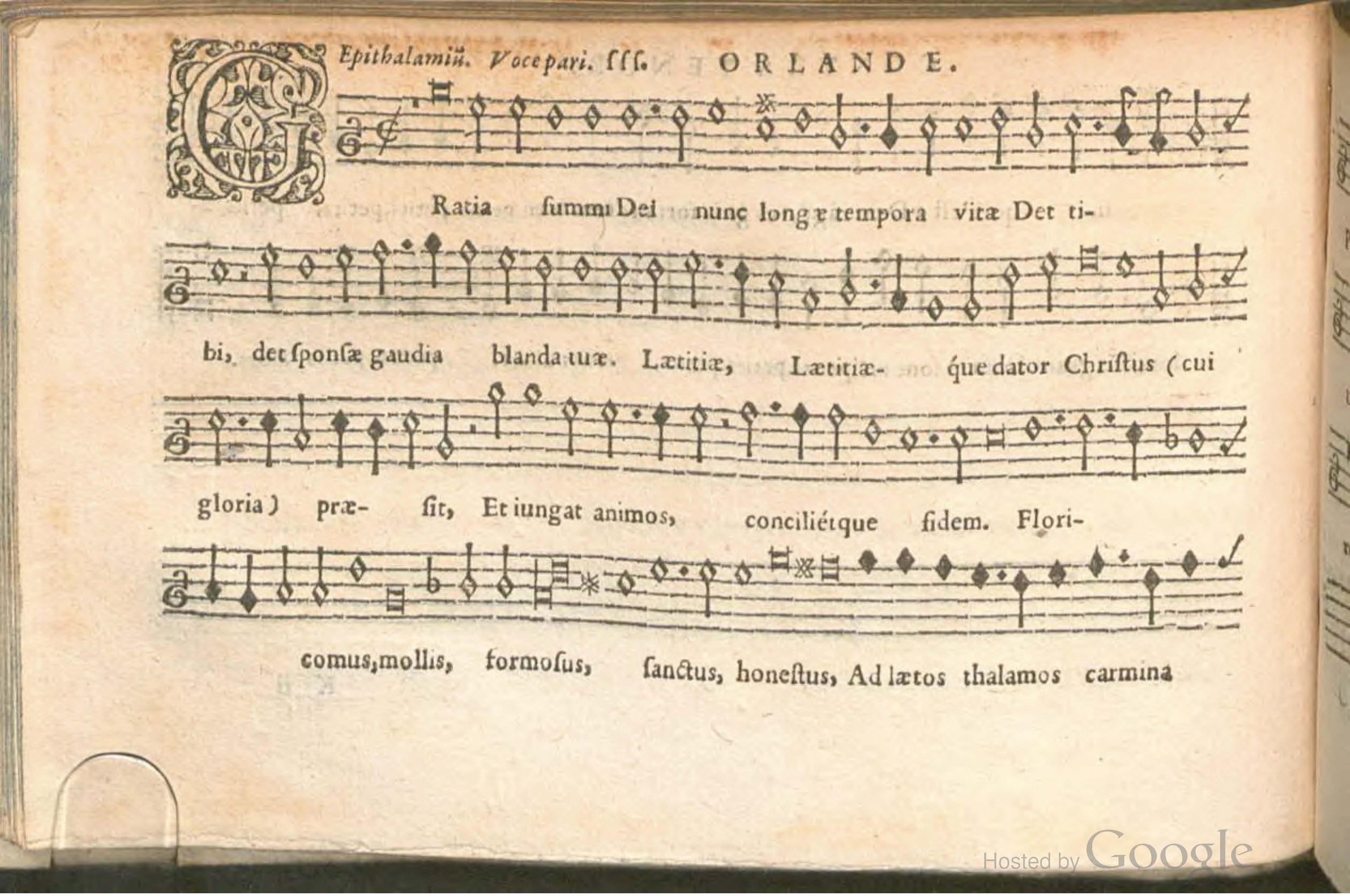 1576 - [Pierre de Saint-André] - Trésor de musique d’Orlande de Lassus Contratenor - BSB Munich