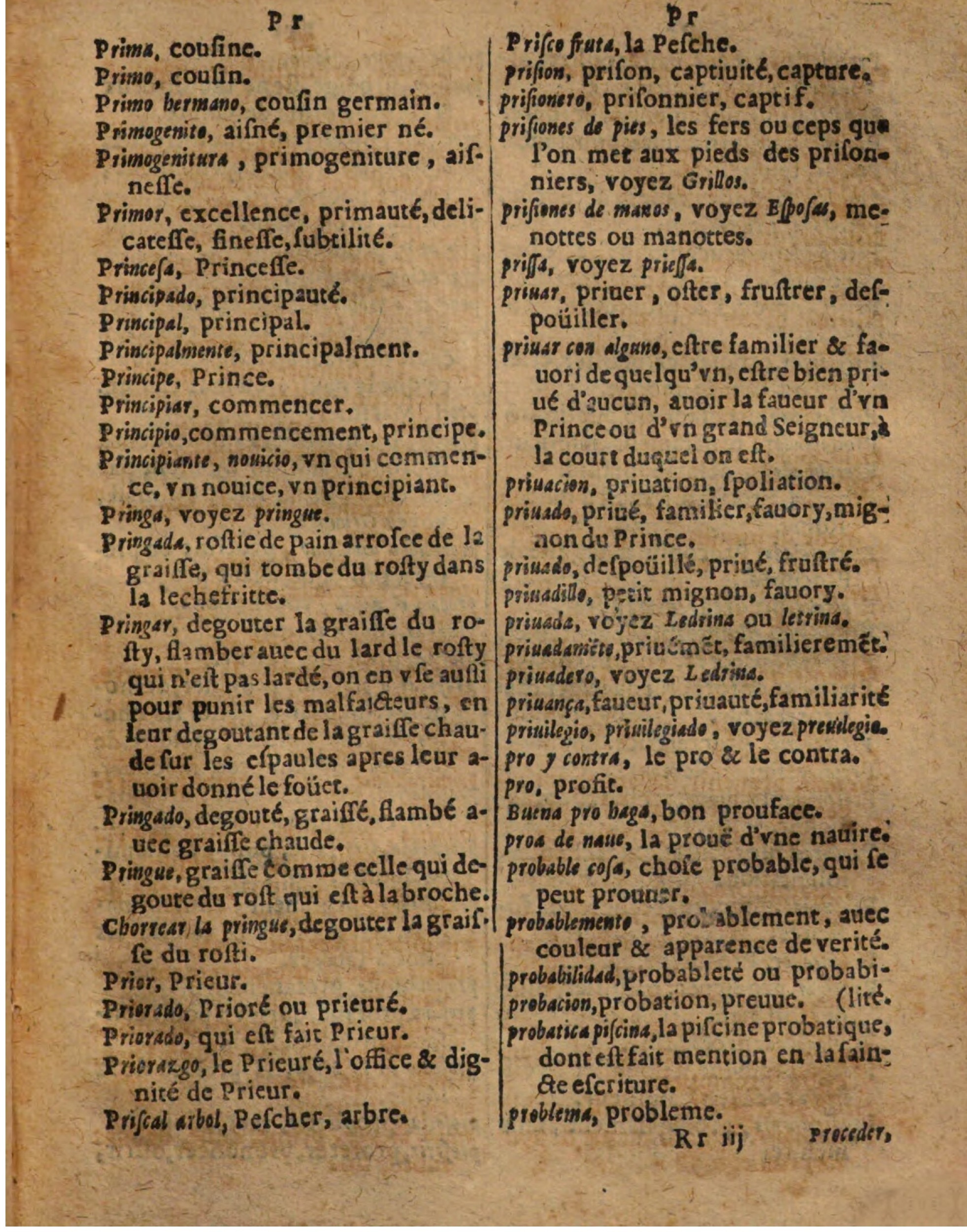 1625 - Hubert Antoine - Trésor des deux langues espagnole et française - Augsbourg