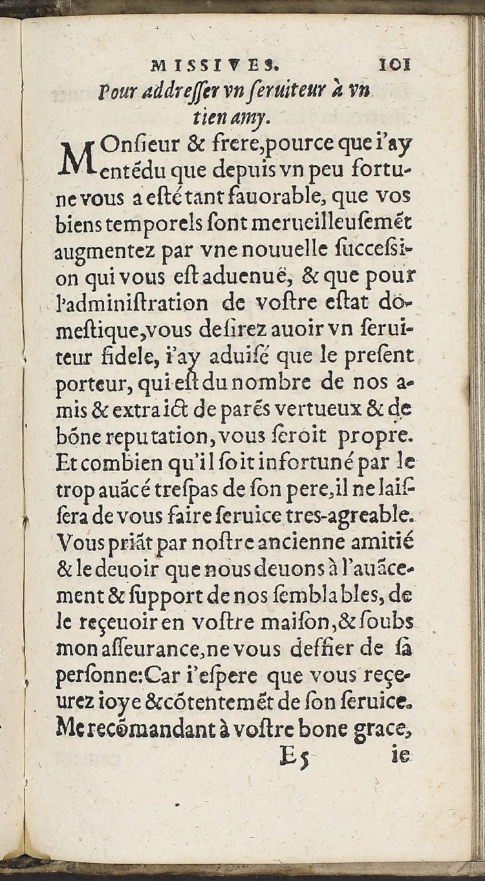 1597 - Jean Osmont - Trésor des secrétaires - Brno