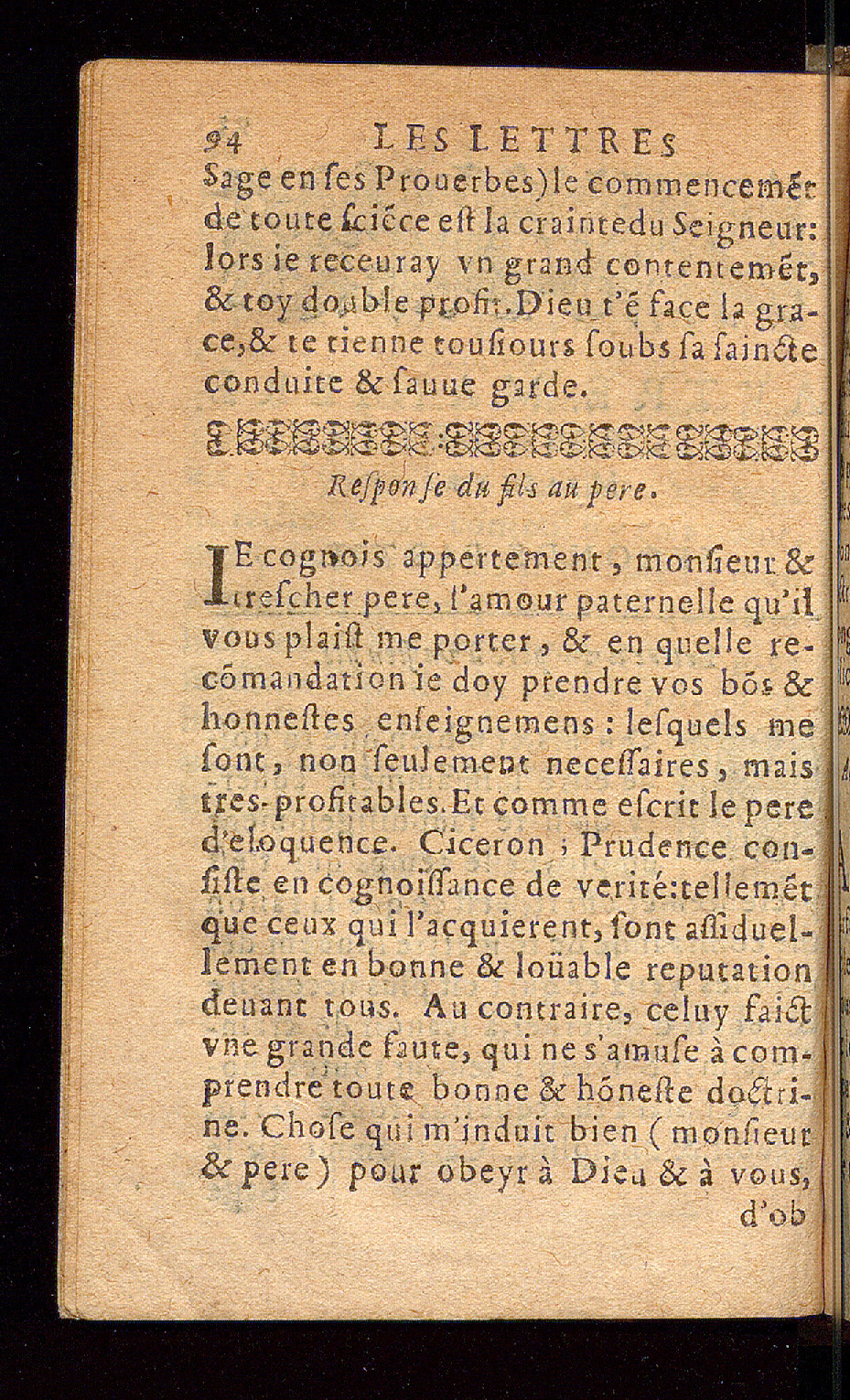 1614 - Barthélemy Vincent - Élite et Trésor des lettres missives - Bâle