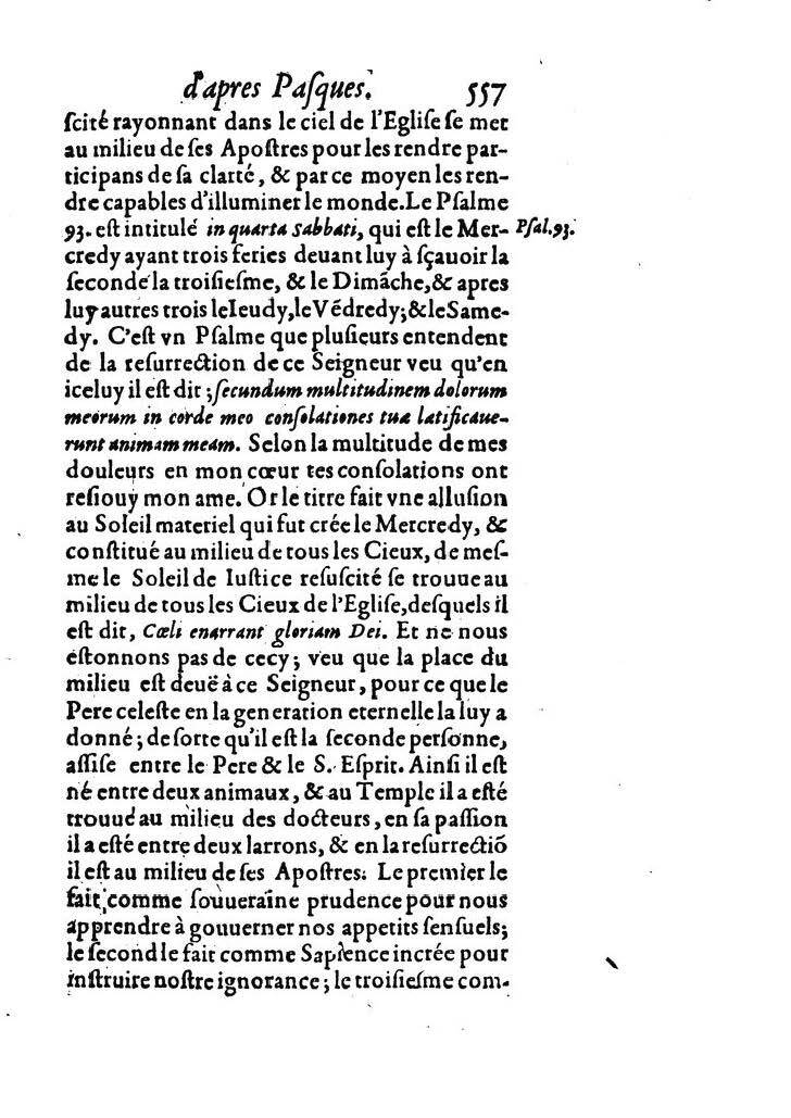 1607 - Nicolas Du Fossé - Trésor quadragésimal - T 02 - BM Lyon
