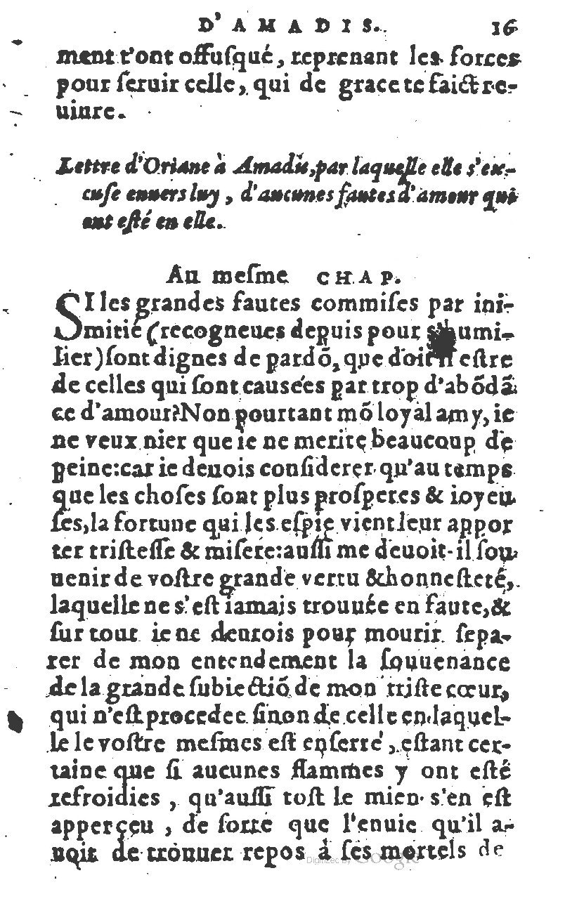 1582 - Jean Huguetan - Trésor des Amadis T. 1 - BM Lyon