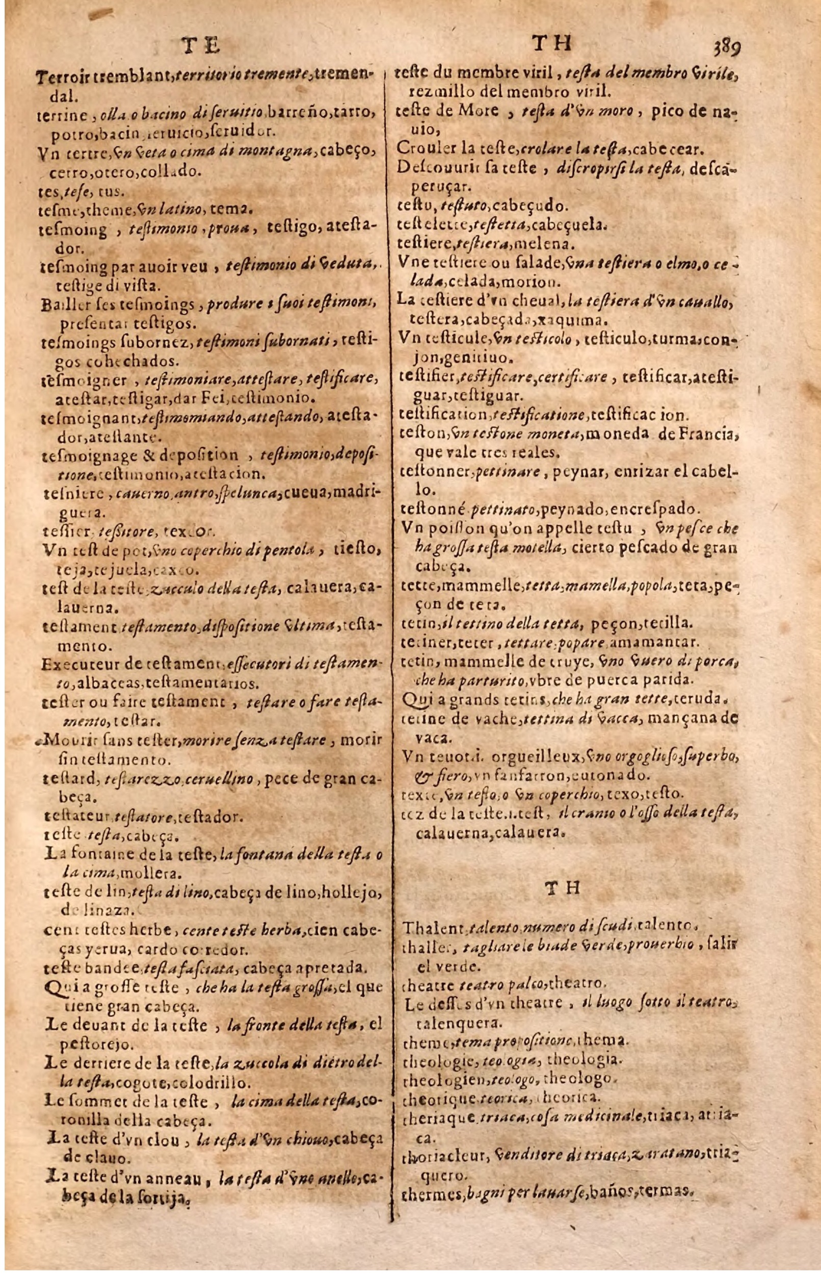 1627 - Jacques Crespin - Trésor des trois langues (Seconde partie) - Regensburg
