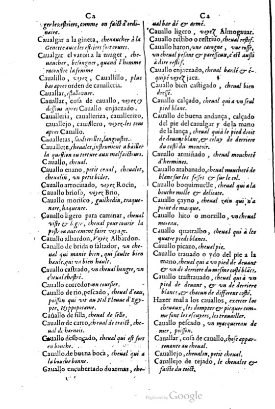 1621 - Adrian Tiffaine - Trésor des deux langues espagnole et française - BM Lyon