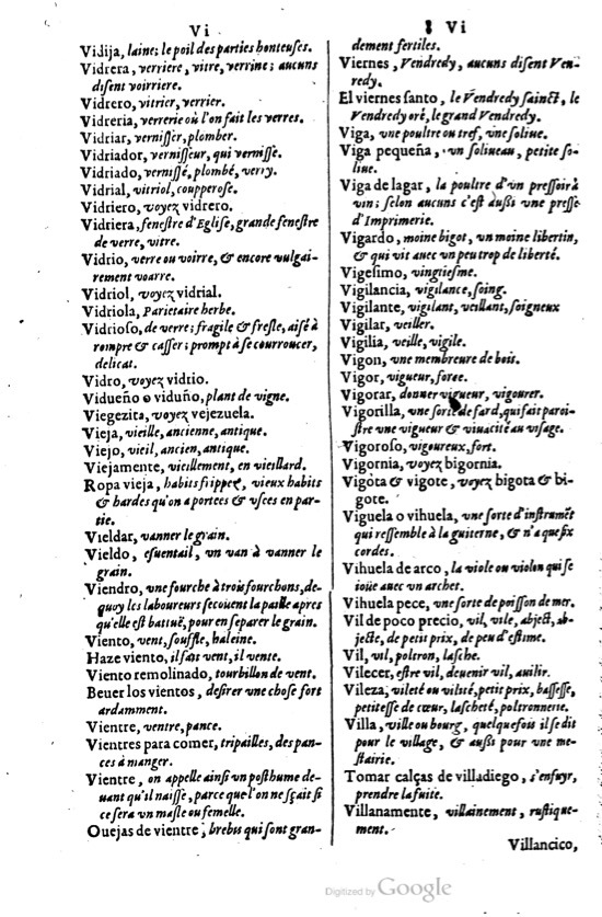 1621 - Adrian Tiffaine - Trésor des deux langues espagnole et française - BM Lyon