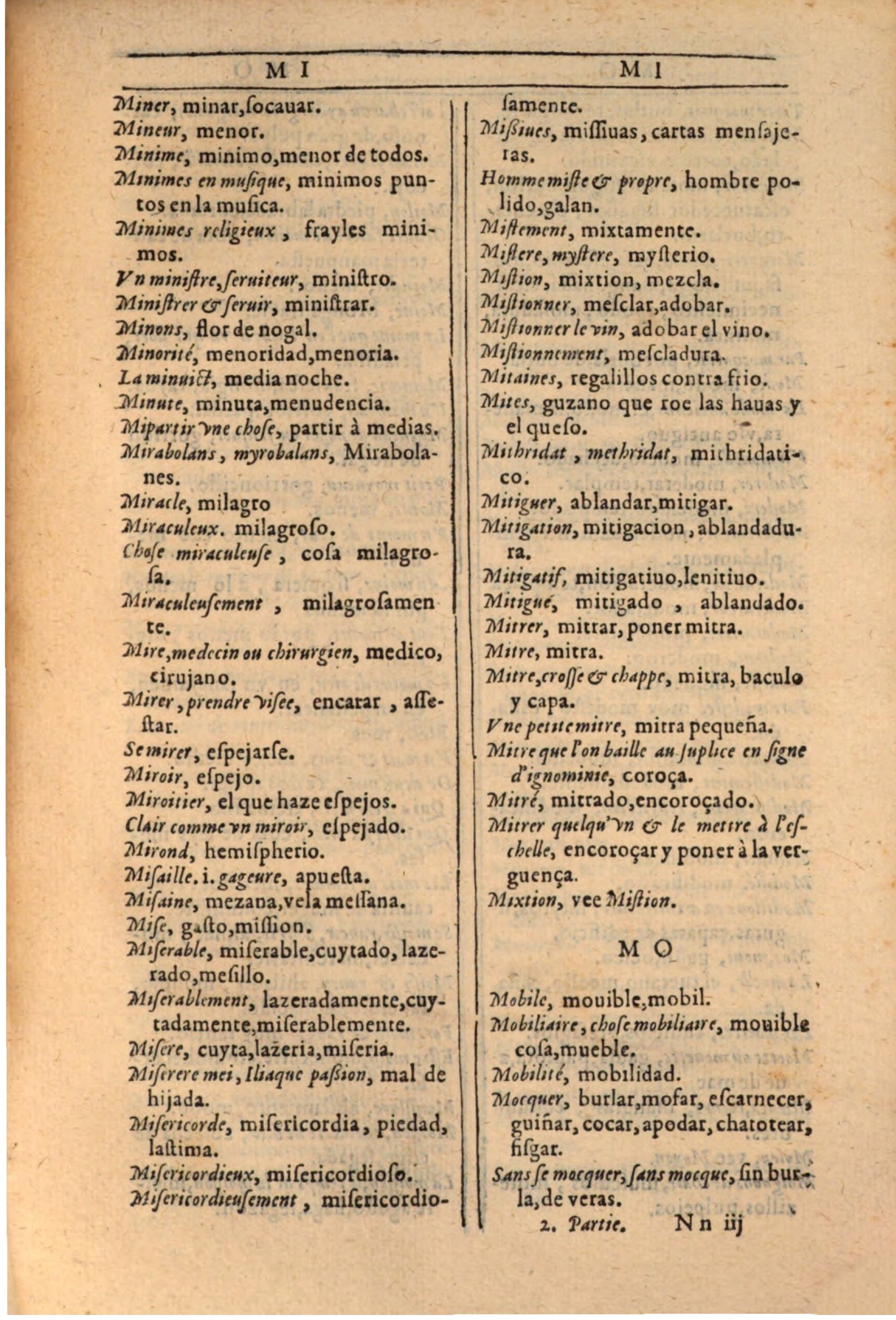 1607 - Marc Orry - Trésor des deux langues espagnole et française (Seconde partie) - BSB Munich