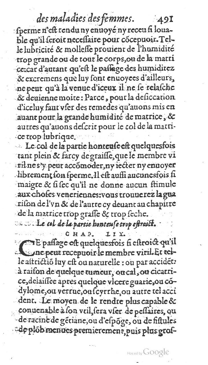 1585 - Jacques du Puis - Trésor des remèdes secrets pour les maladies des femmes - BnF