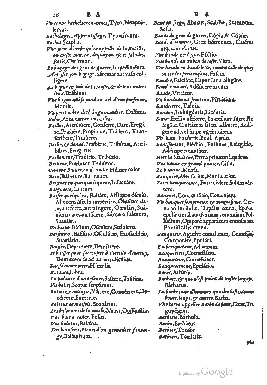 1558 - Guillaume Rouillé - Trésor des mots et traits français - BSB Munich