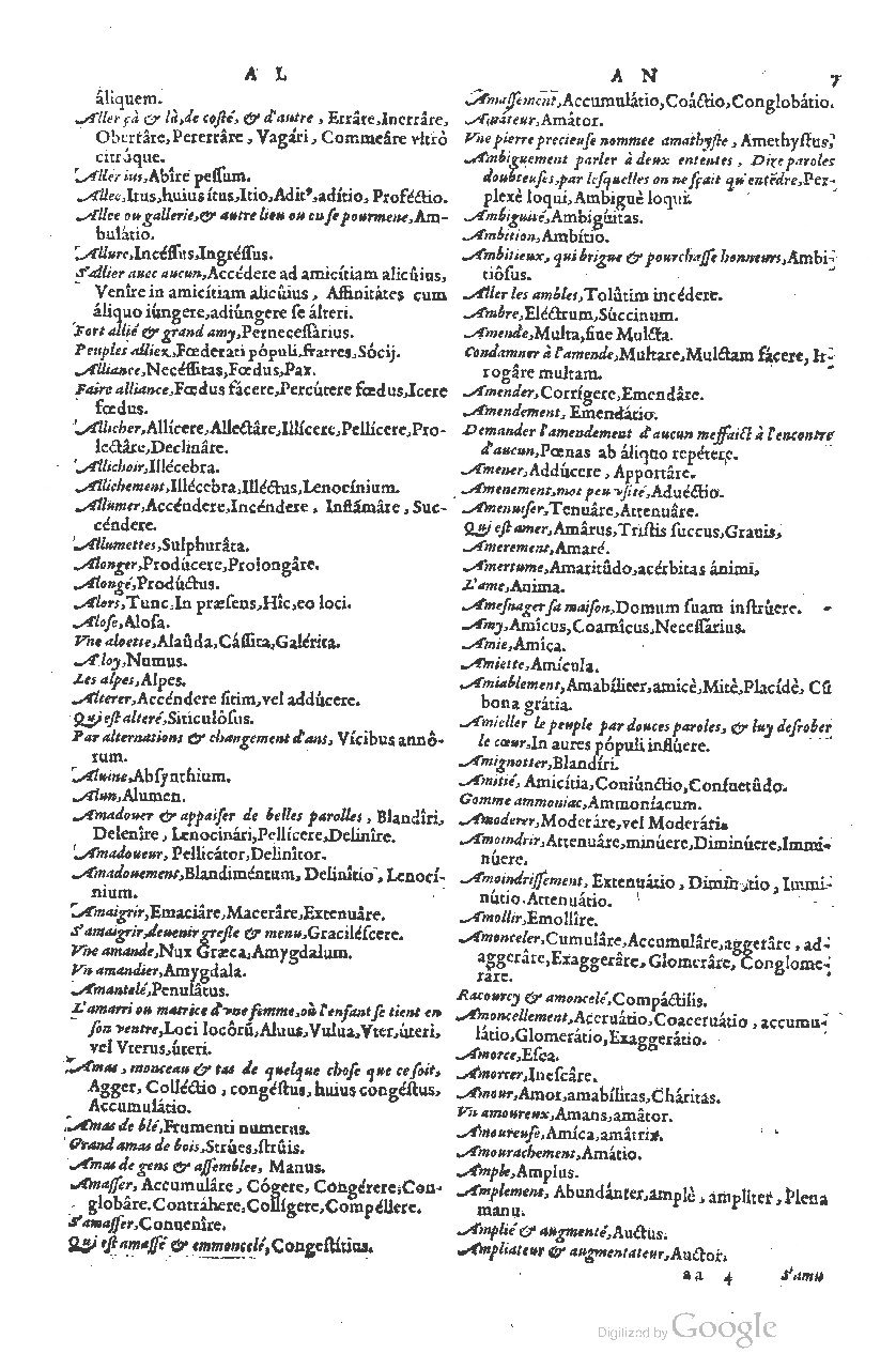 1585 - Simphorianum Beraud et Stephanum Michaëlem - Trésor des mots et traits français - Barcelone