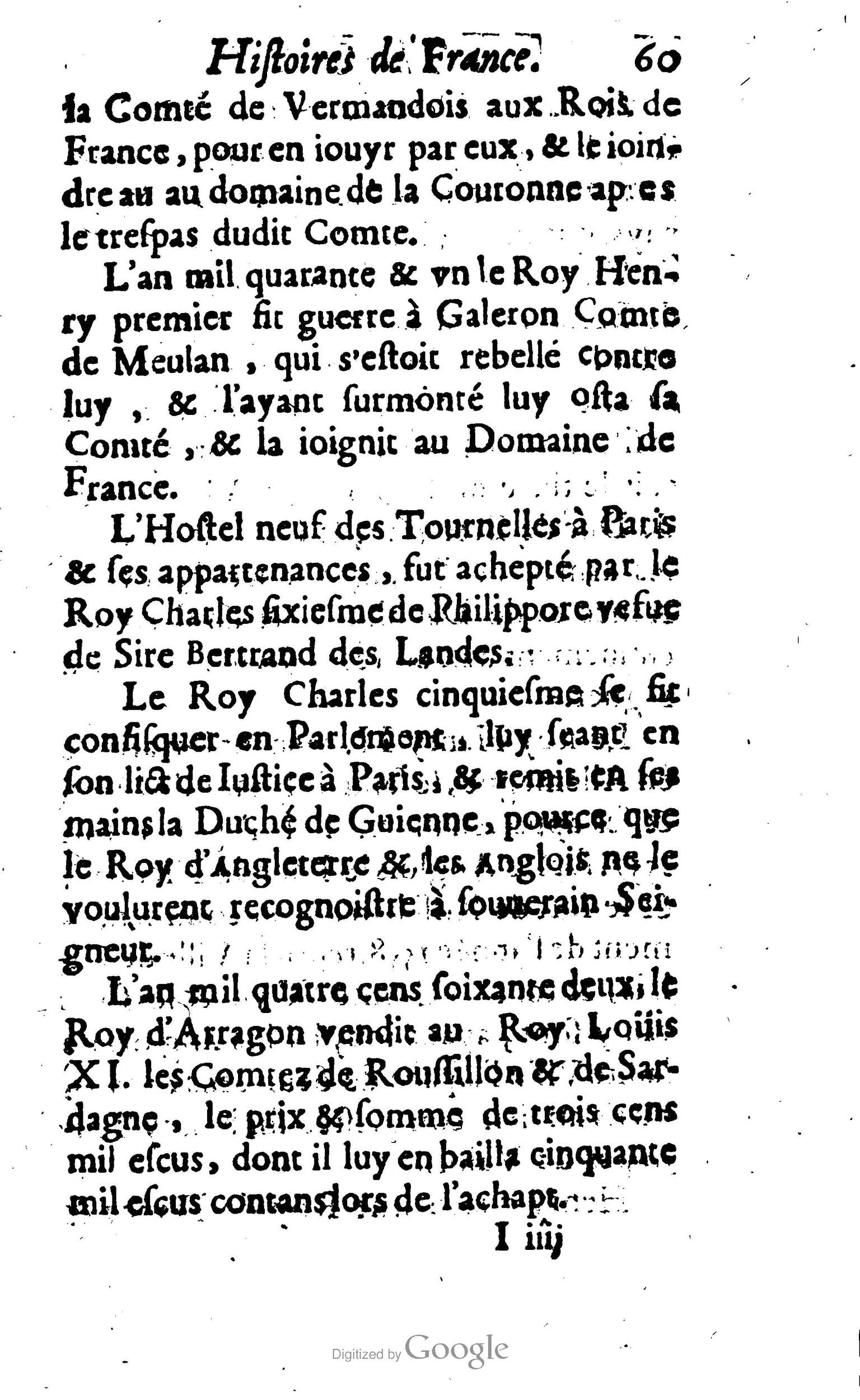 1638 - Jean Corrozet - Trésor des histoires de France - BM Lyon
