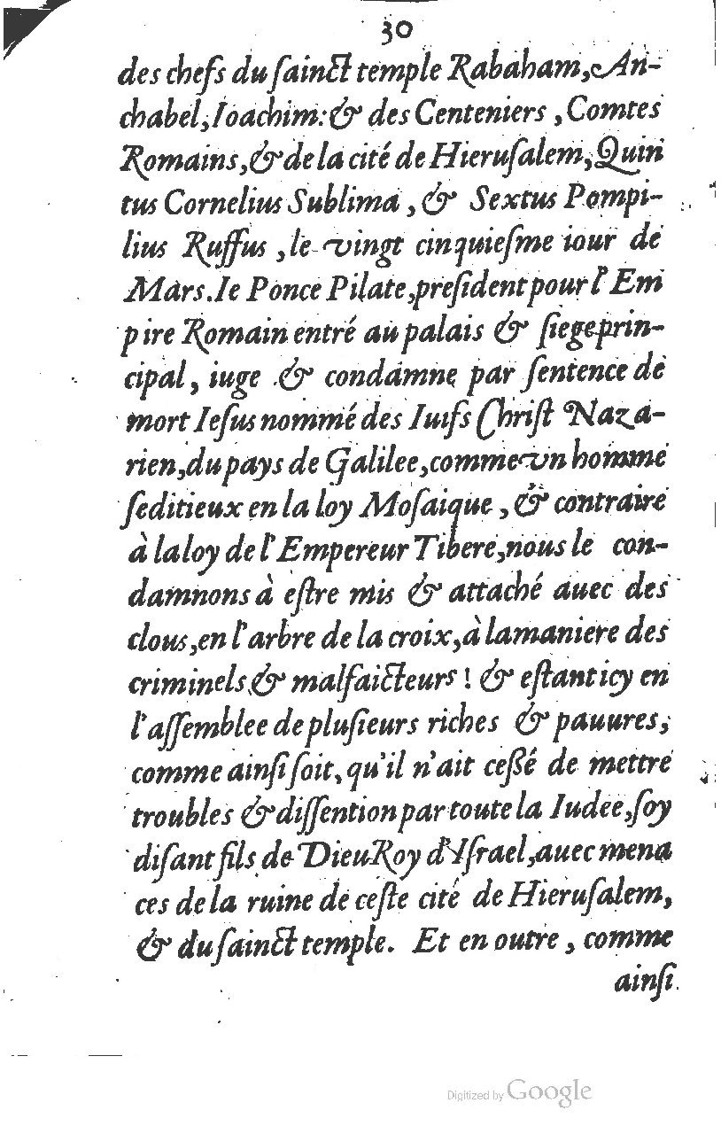 1581 - Jean Stratius - Trésor de Ponce Pilate - BM Lyon