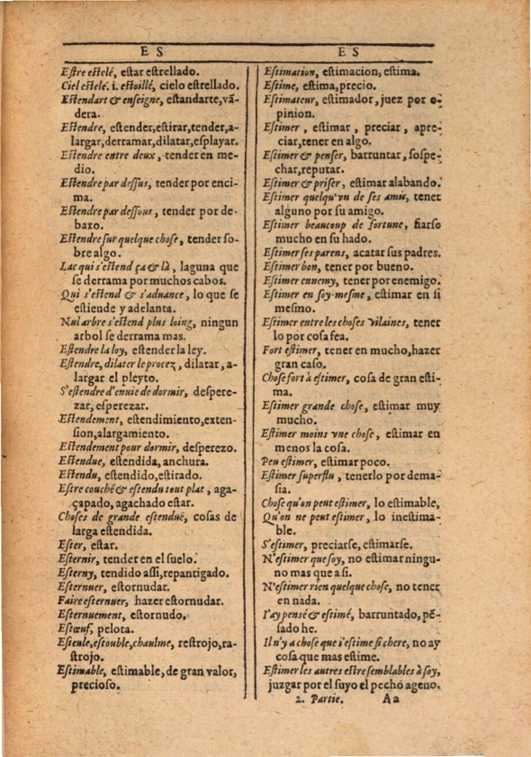 1607 - Marc Orry - Trésor des deux langues espagnole et française (Première et Seconde parties) - ÖNB Wien