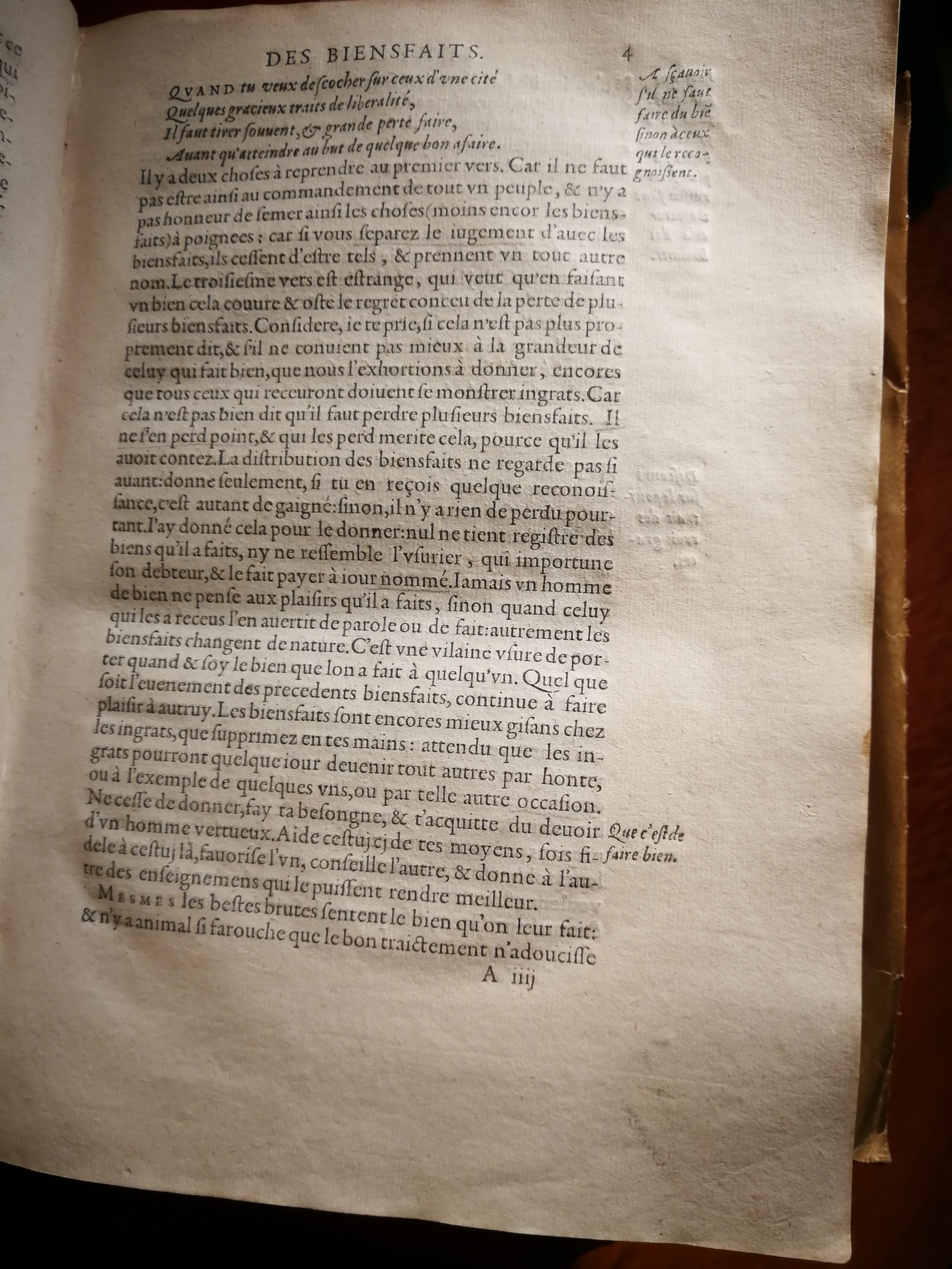 1595 - Jean Houzé - Œuvres morales et mêlées de Sénèque, Trésor de philosophie morale - T. 1 - BnF