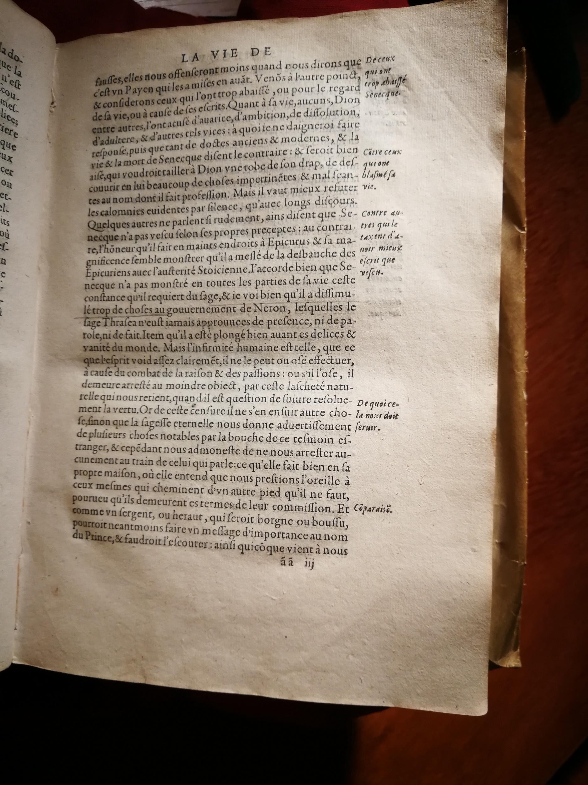 1595 - Jean Houzé - Œuvres morales et mêlées de Sénèque, Trésor de philosophie morale - T. 1 - BnF
