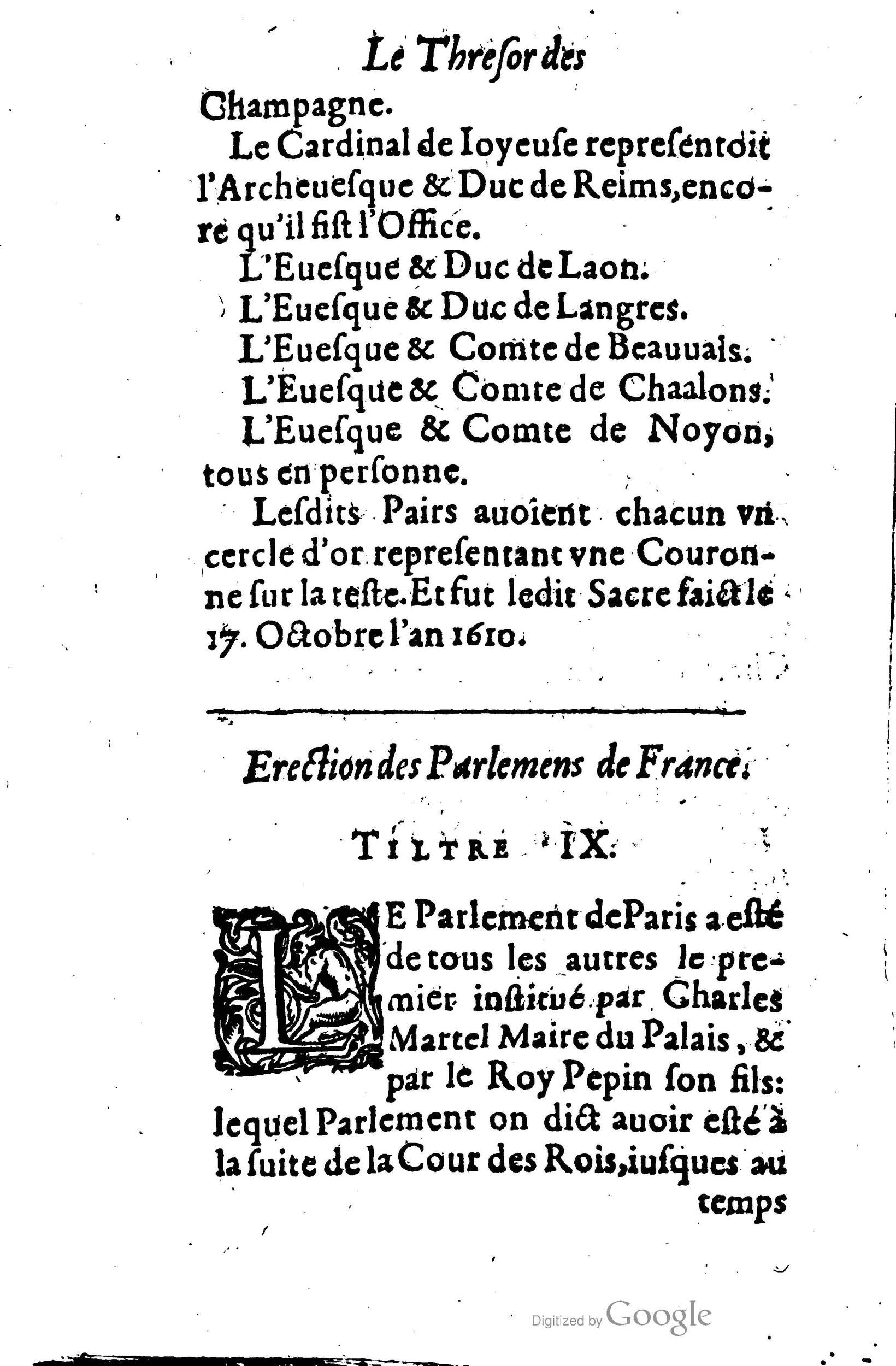 1619 - Jean Corrozet - Trésor des histoires de France - BSB Munich