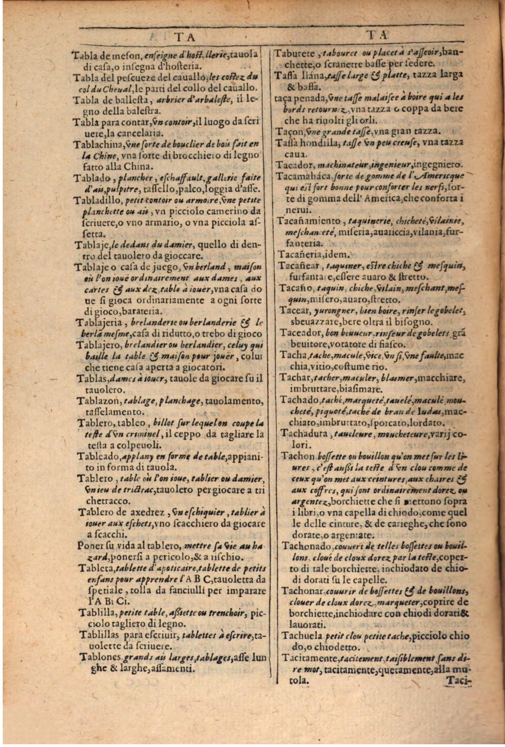 1609 - Philippe Albert et Alexandre Pernet - Trésor des trois langues française, italienne et espagnole (Première partie) - BSB Munich 1609 - Philippe Albert et Alexandre Pernet - Trésor des trois langues française, italienne et espagnole (Première partie) - BSB Munich