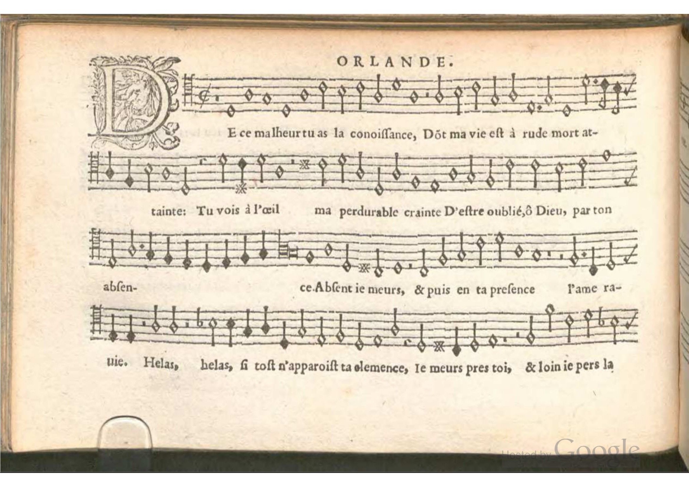 1576 - [Pierre de Saint-André] - Trésor de musique d’Orlande de Lassus Bassus - BSB Munich
